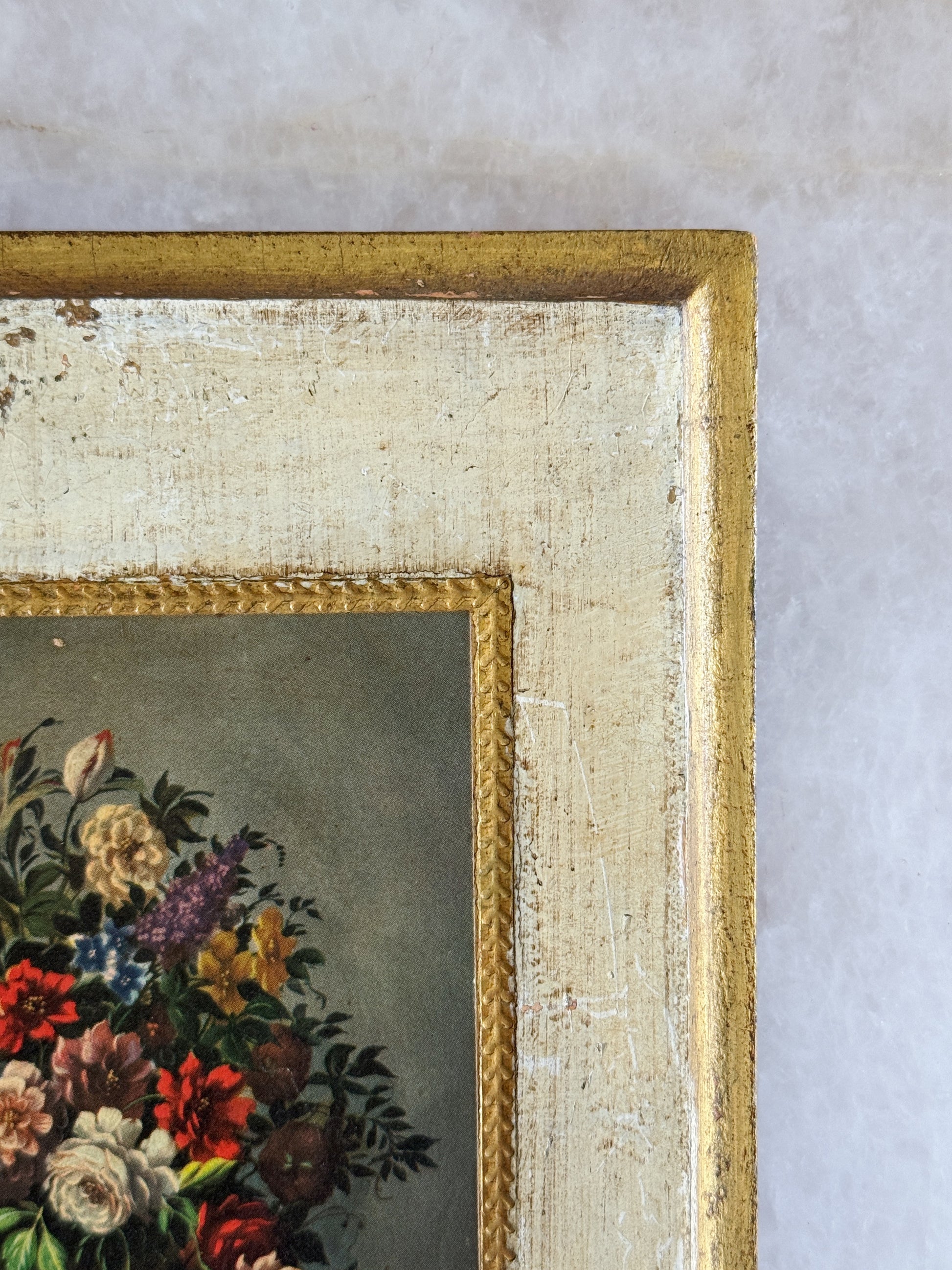 Vintage Italian Florentine Floral Wall Art Prints – Set of 2