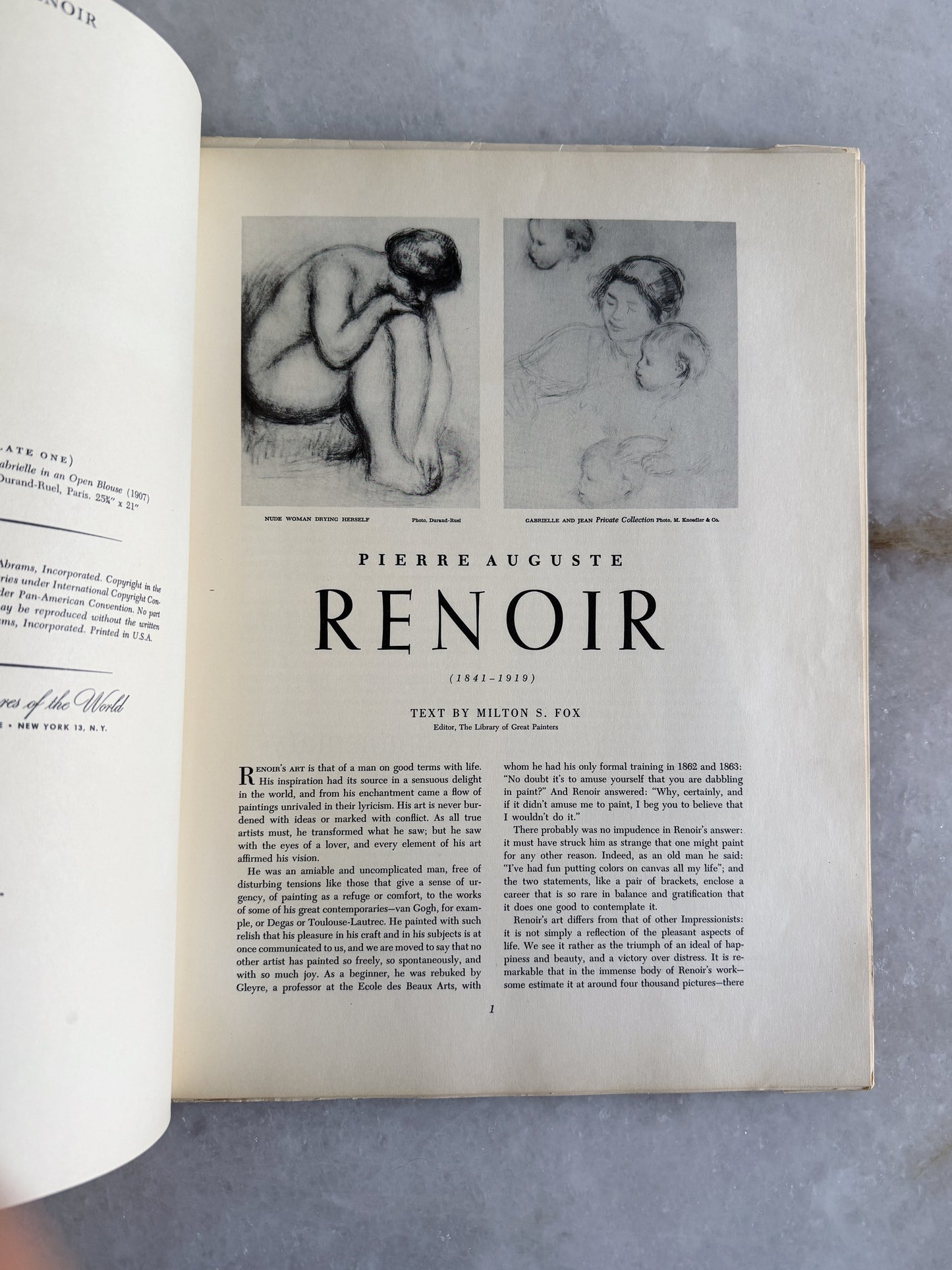 Vintage Renoir Art Book – Published 1952