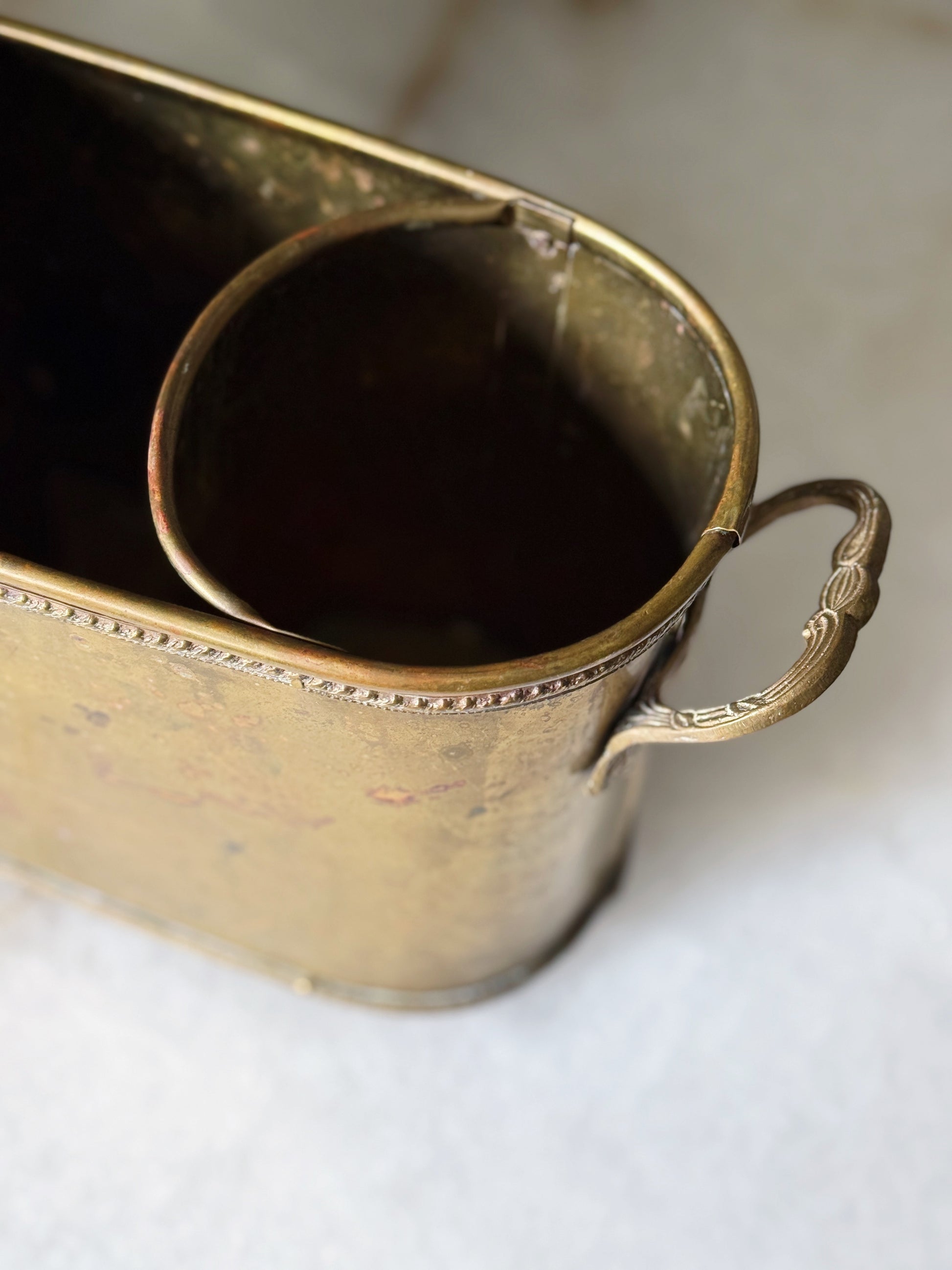 Vintage Brass Double Wine Chiller