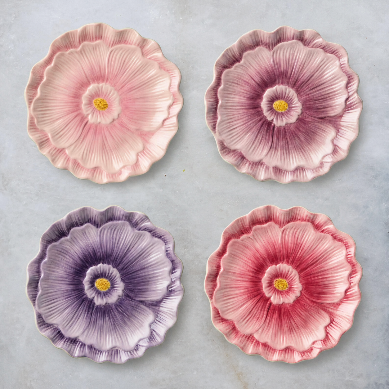 Wildflower Dessert Plates – Set of 4