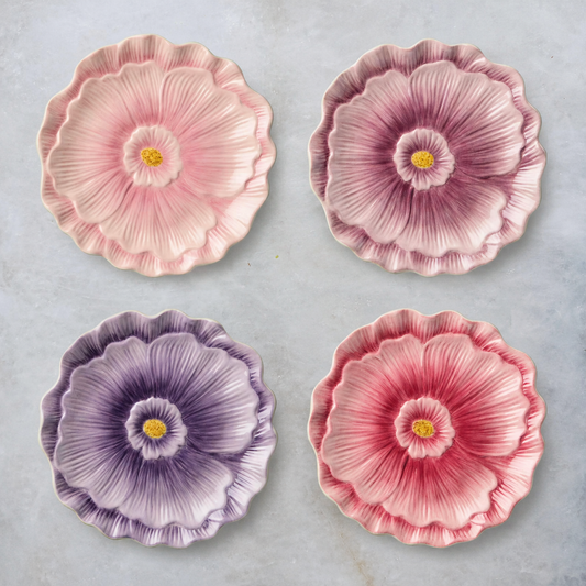 Wildflower Dessert Plates – Set of 4
