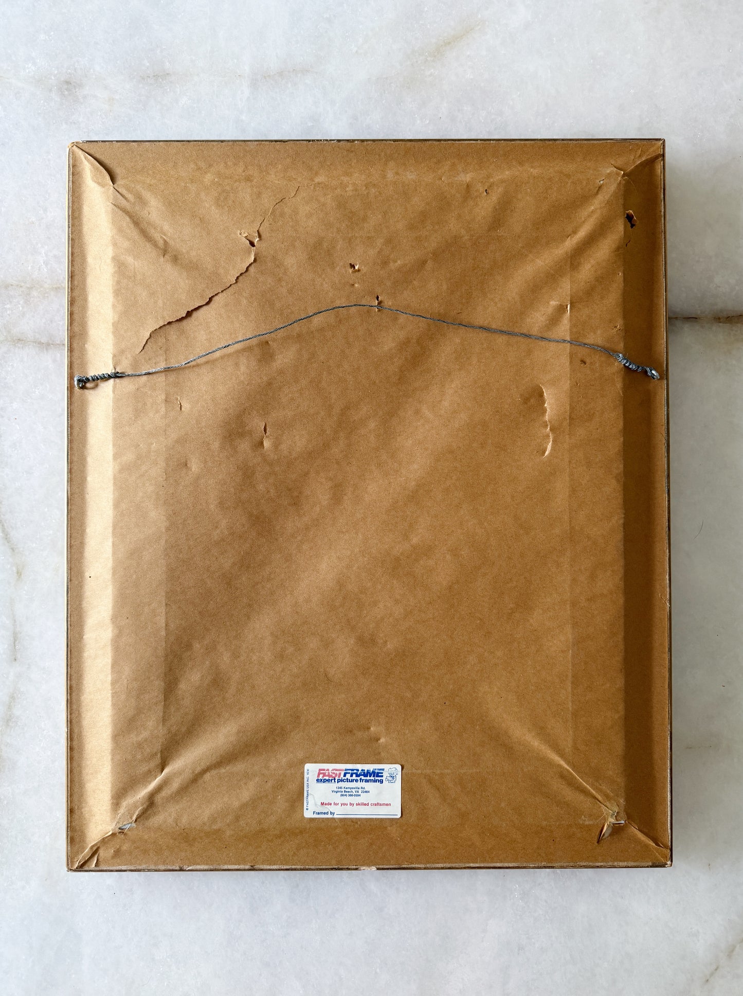 Vintage Framed Oil Painting – Impressionist City Scene