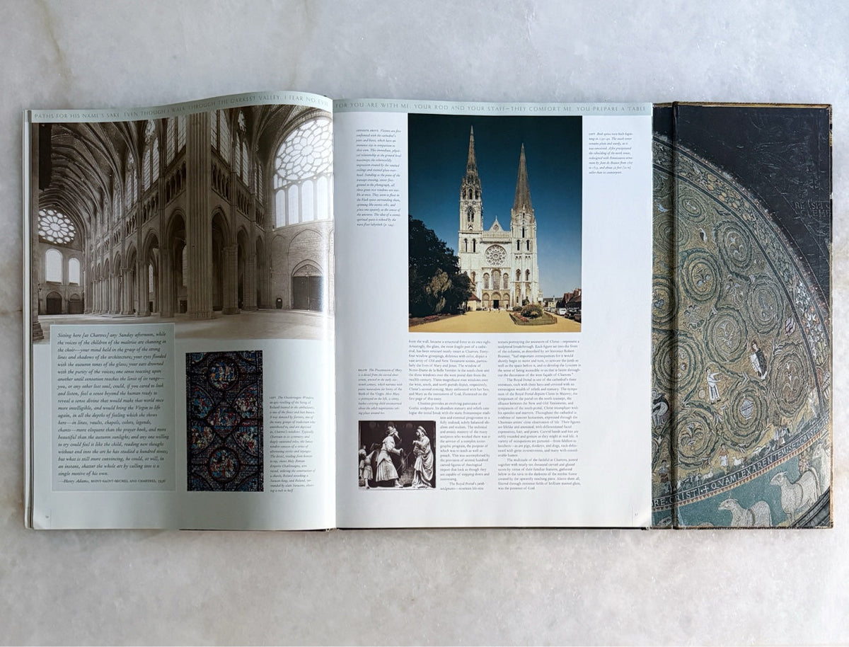 Interior spread on Chartres Cathedral in the Churches book