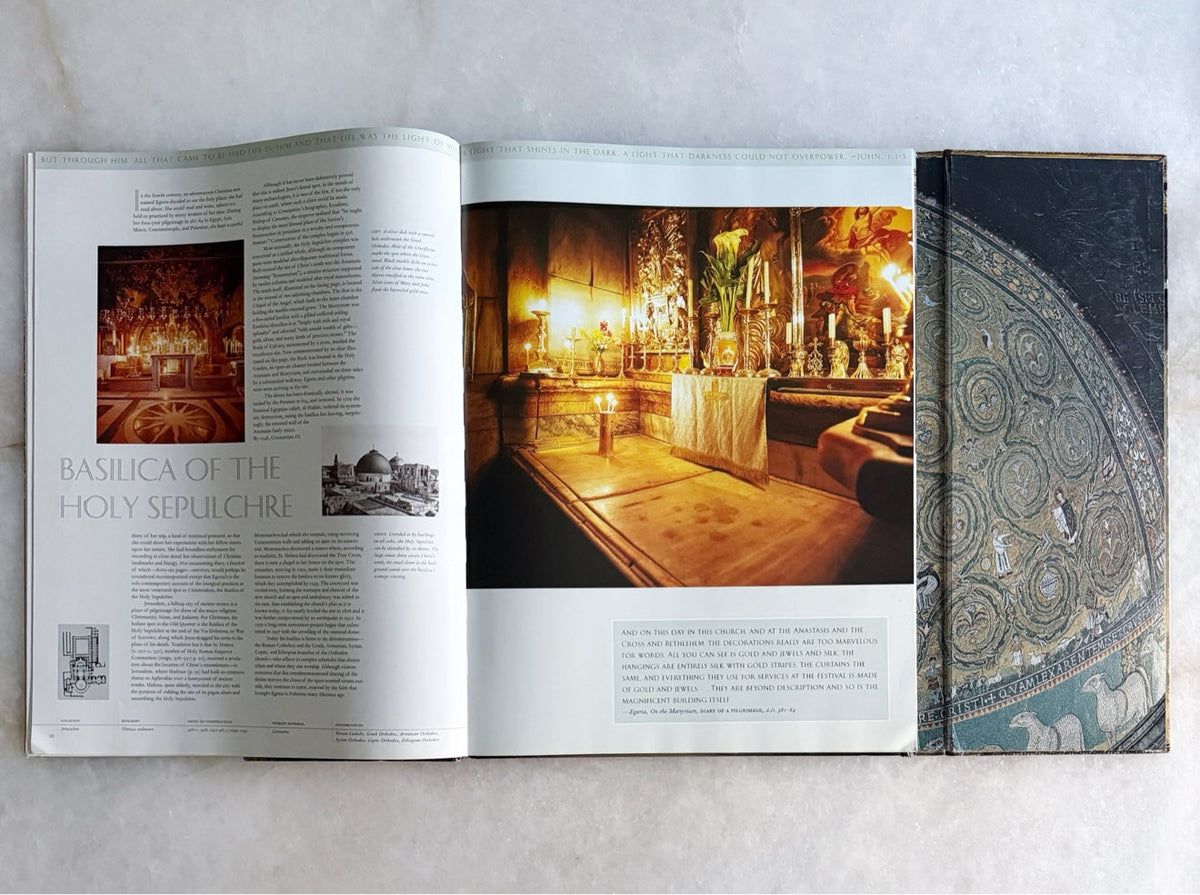 Interior spread on the Basilica of the Holy Sepulchre in the Churches book