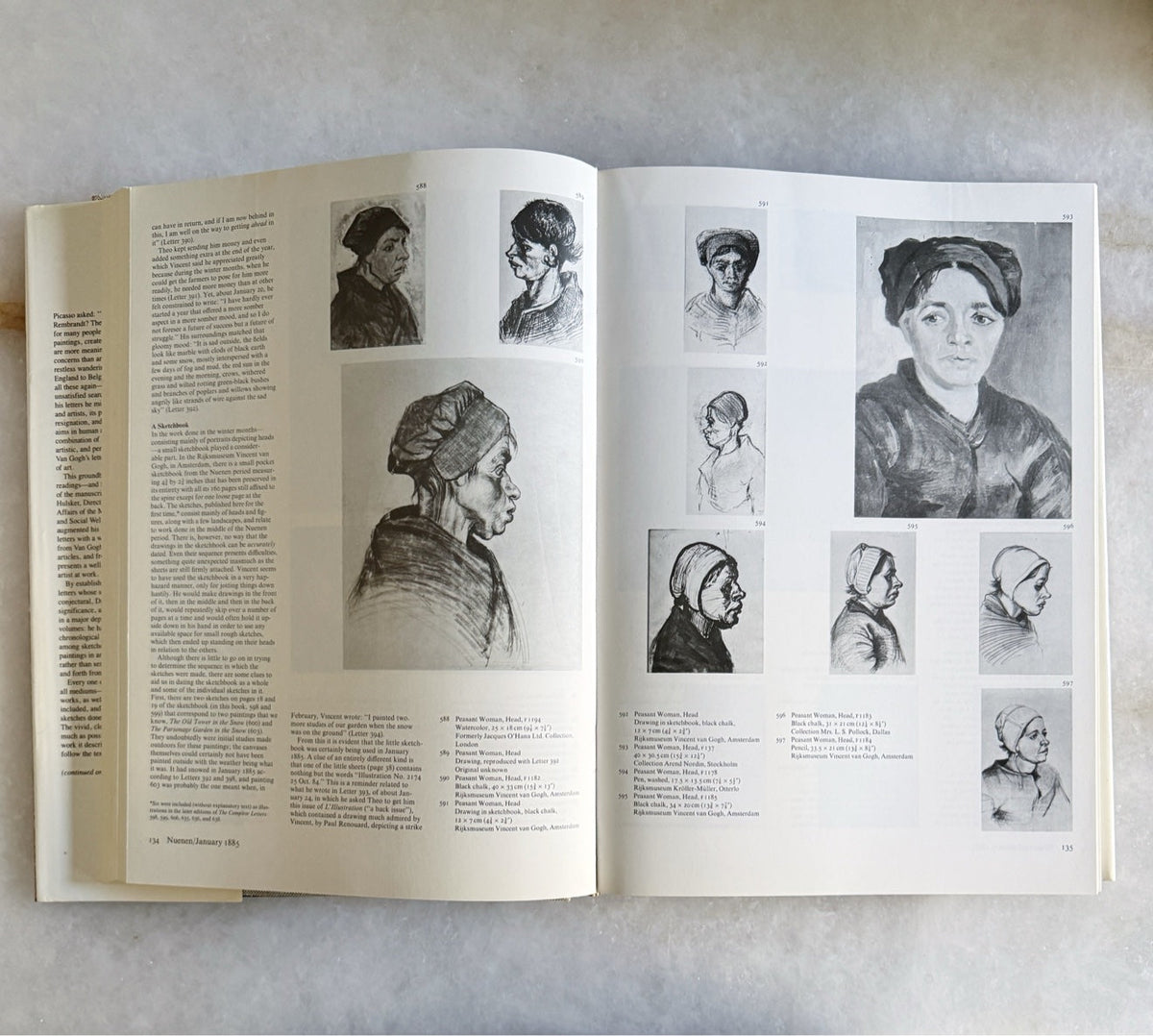 Interior page showing Van Gogh's plaster statuette painting