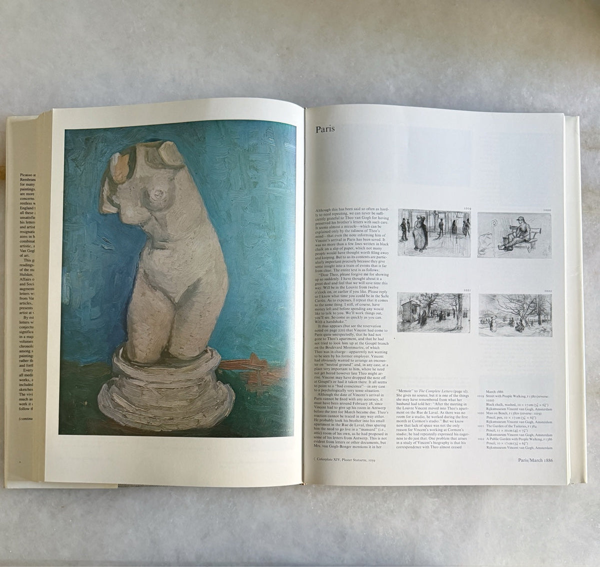 Interior pages showing Van Gogh drawings and sketches