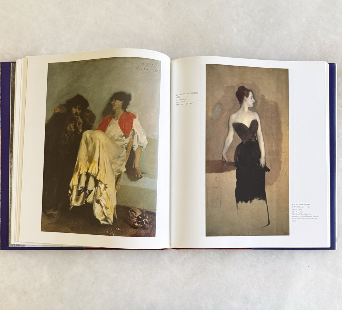 Interior pages showing Sargent's The Sulphur Match and Madame Pierre Gautreau