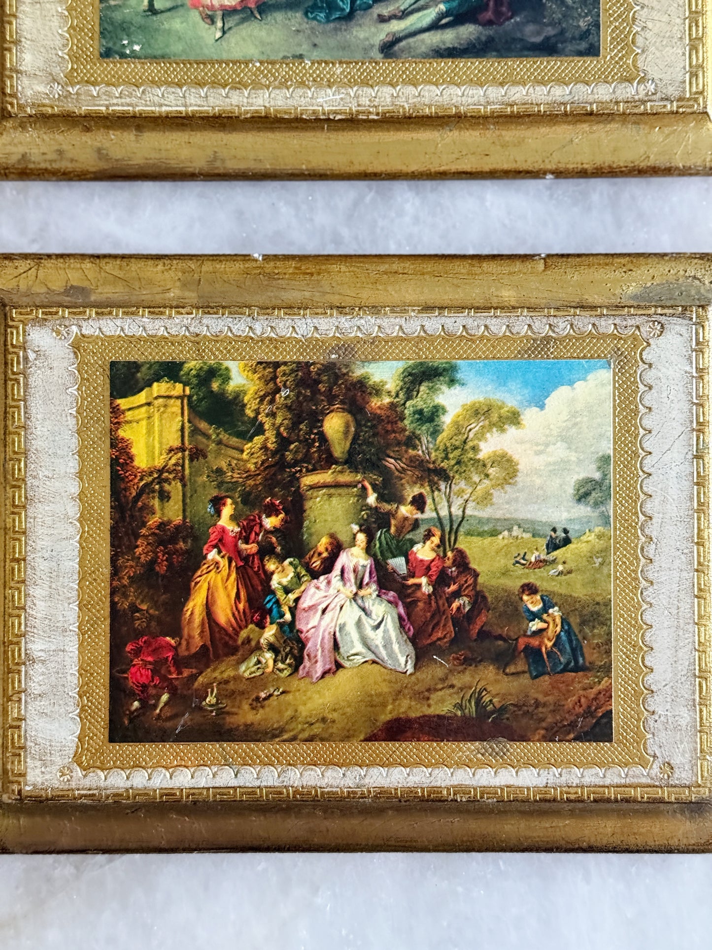 Pair of Vintage Italian Florentine Wall Plaques