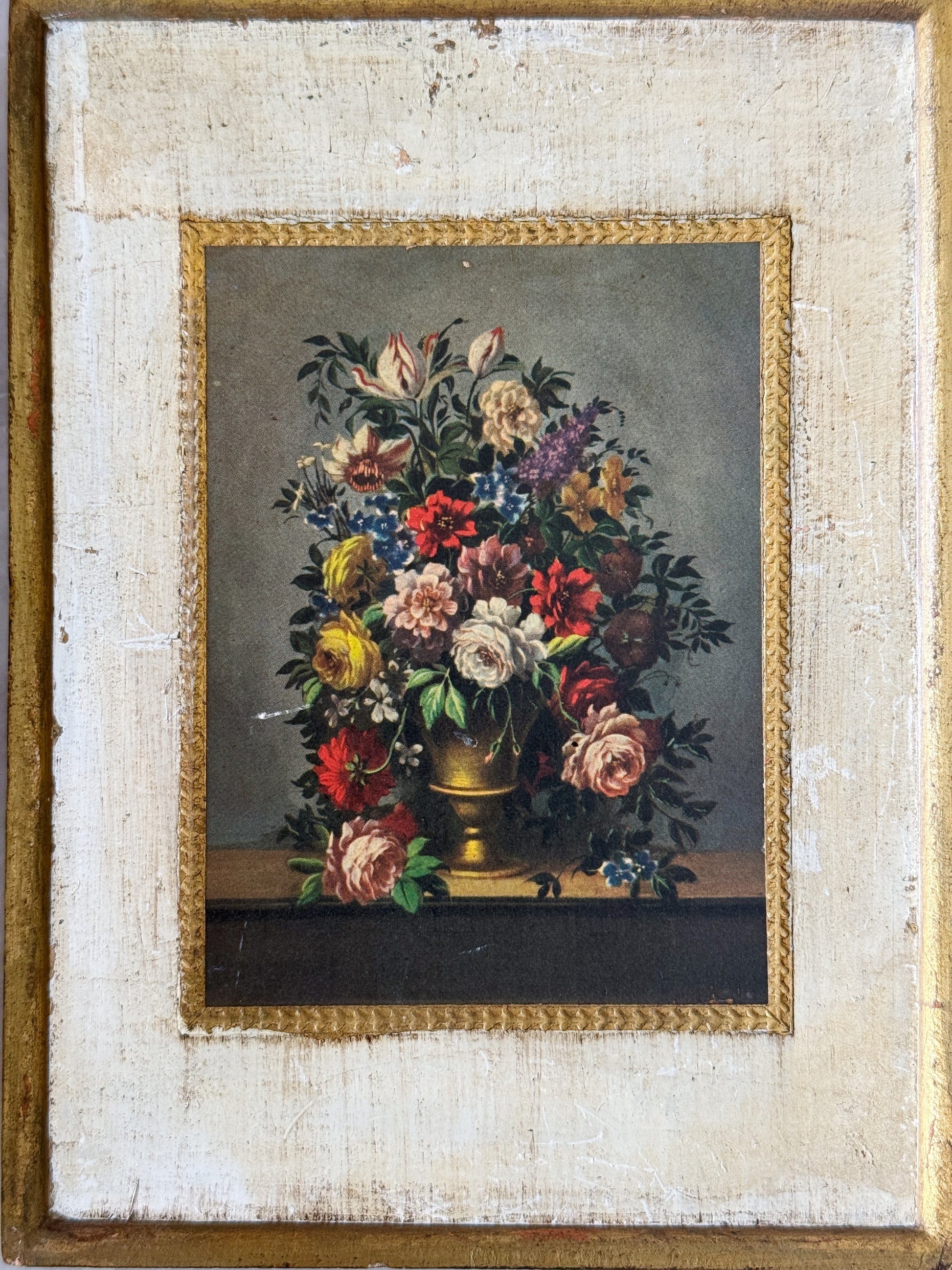 Vintage Italian Florentine Floral Wall Art Prints – Set of 2
