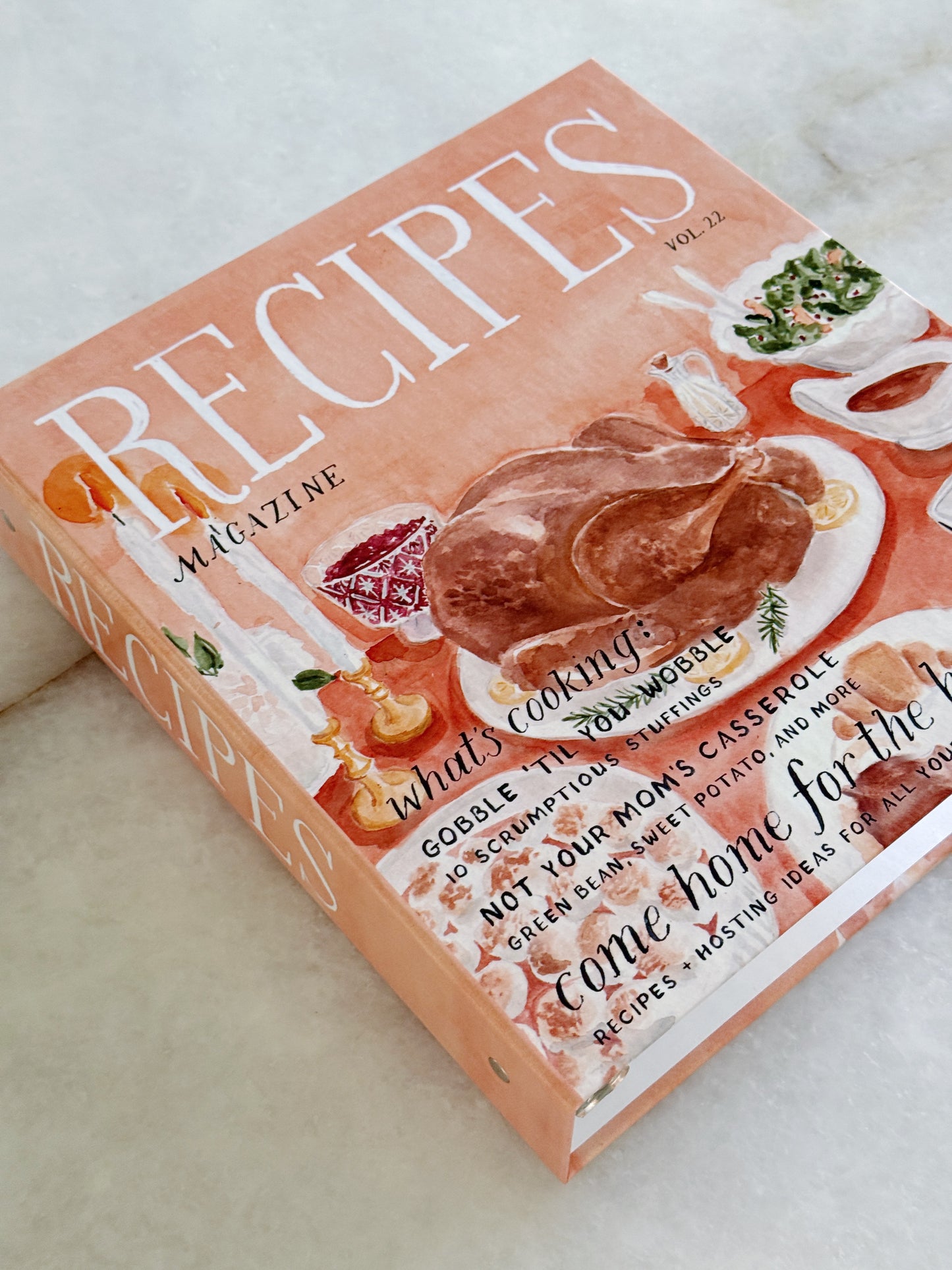 Magazine Illustrated Recipe Binder