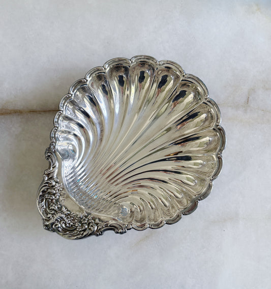 Large Vintage Shell Decorative Tray