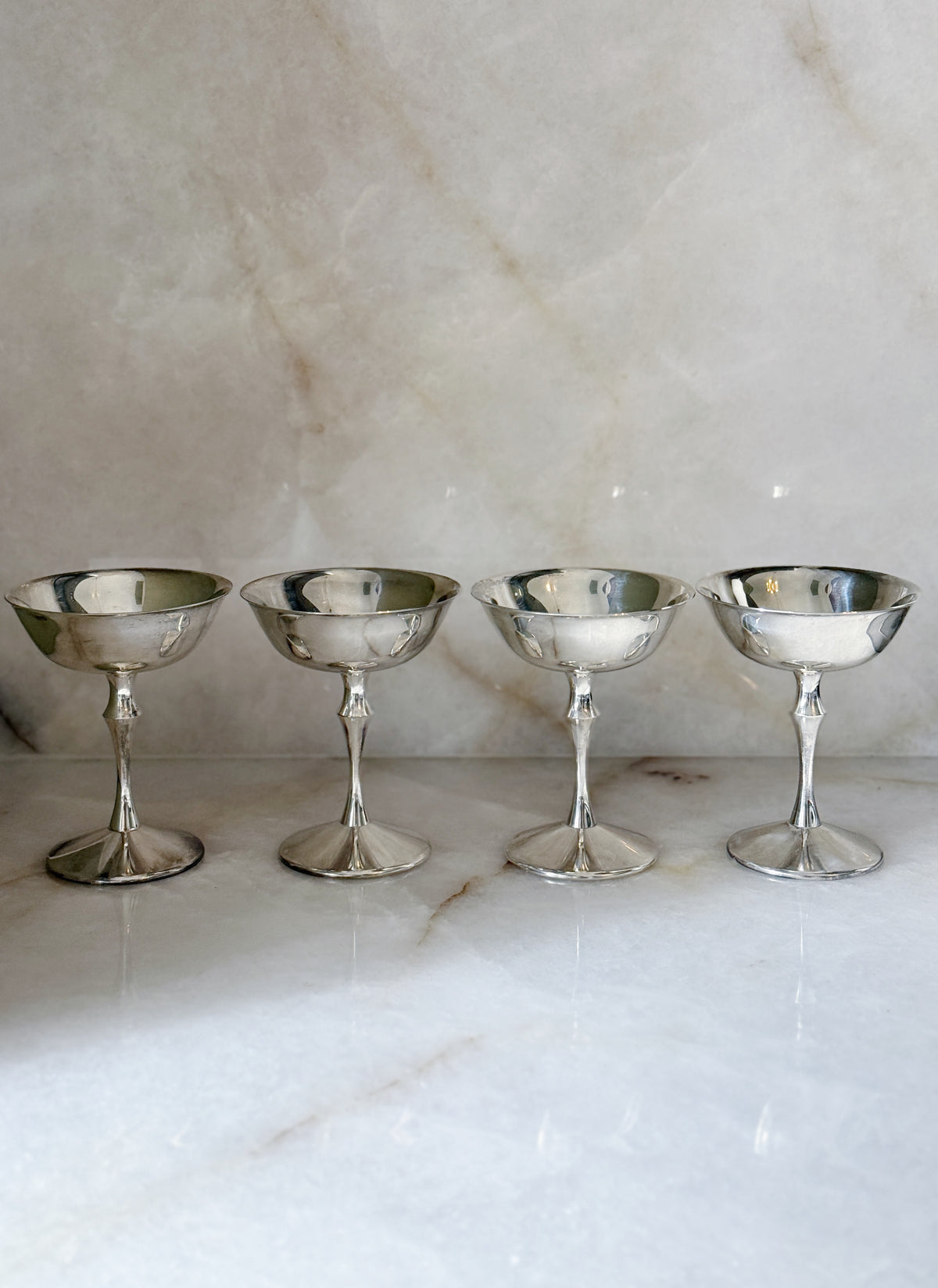Vintage Silver Coupes - Set of Four