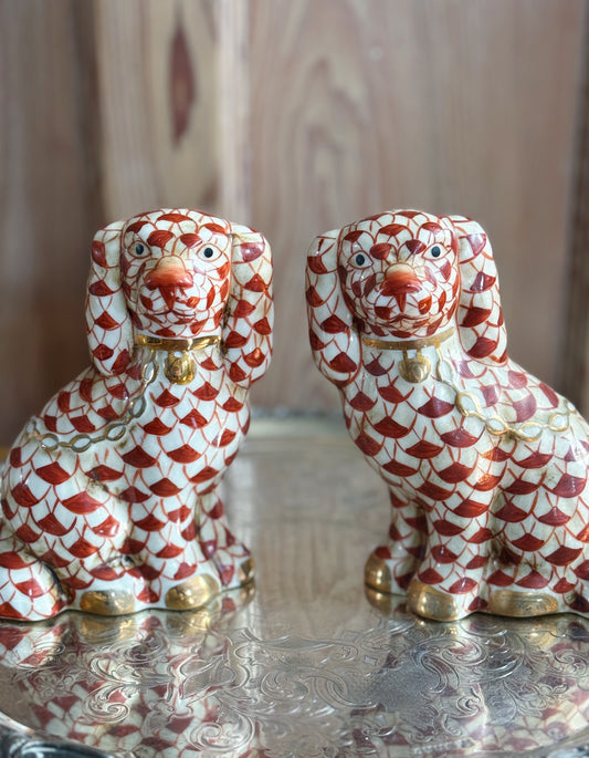 Red & White Staffordshire Dogs