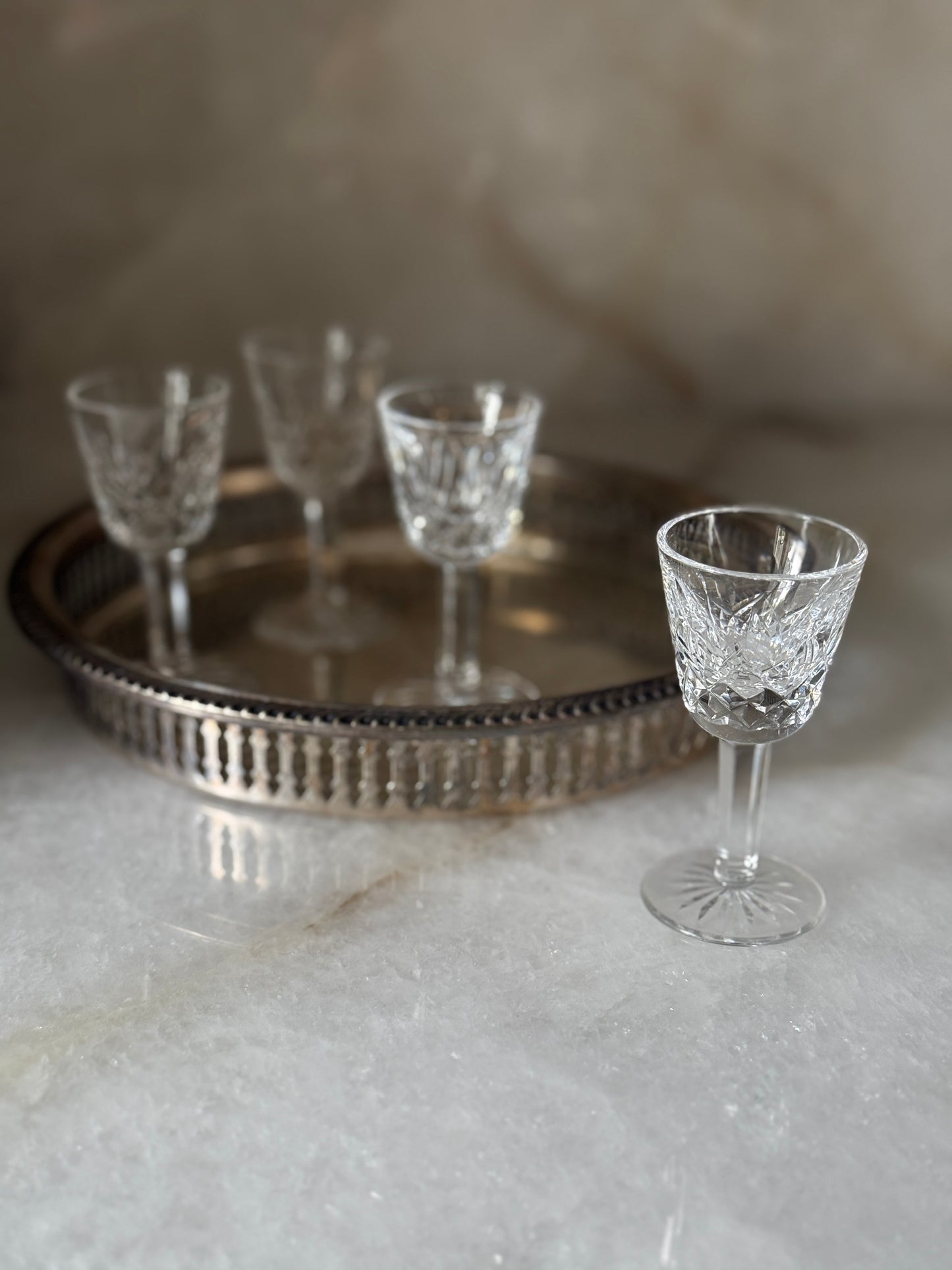 Vintage Waterford Lismore Crystal Cordial Glasses – Set of 4