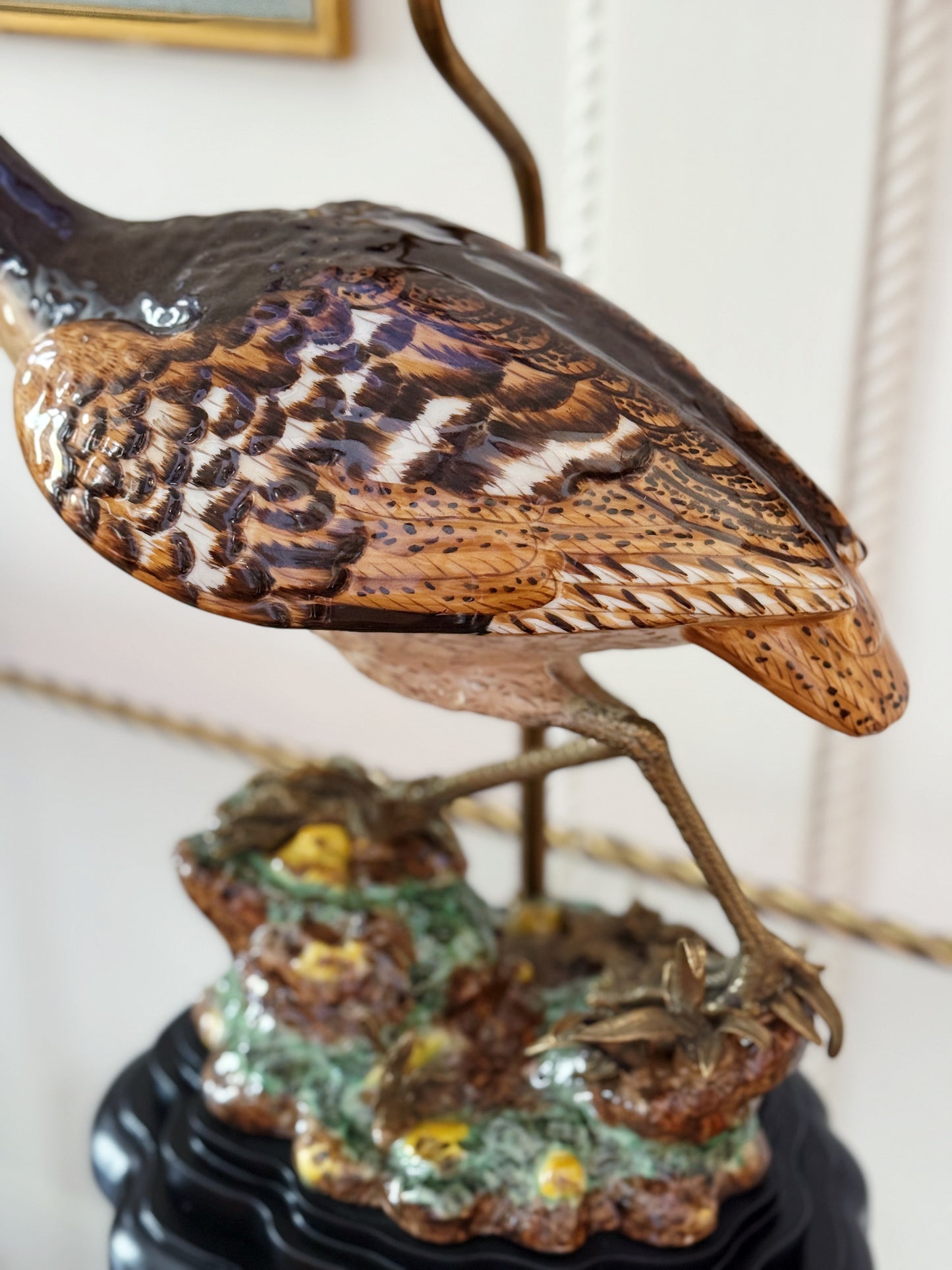 Hand-Painted Shorebird Table Lamp