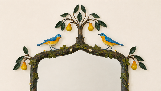 Carvers’ Guild In a Pear Tree Hand-Painted Mirror