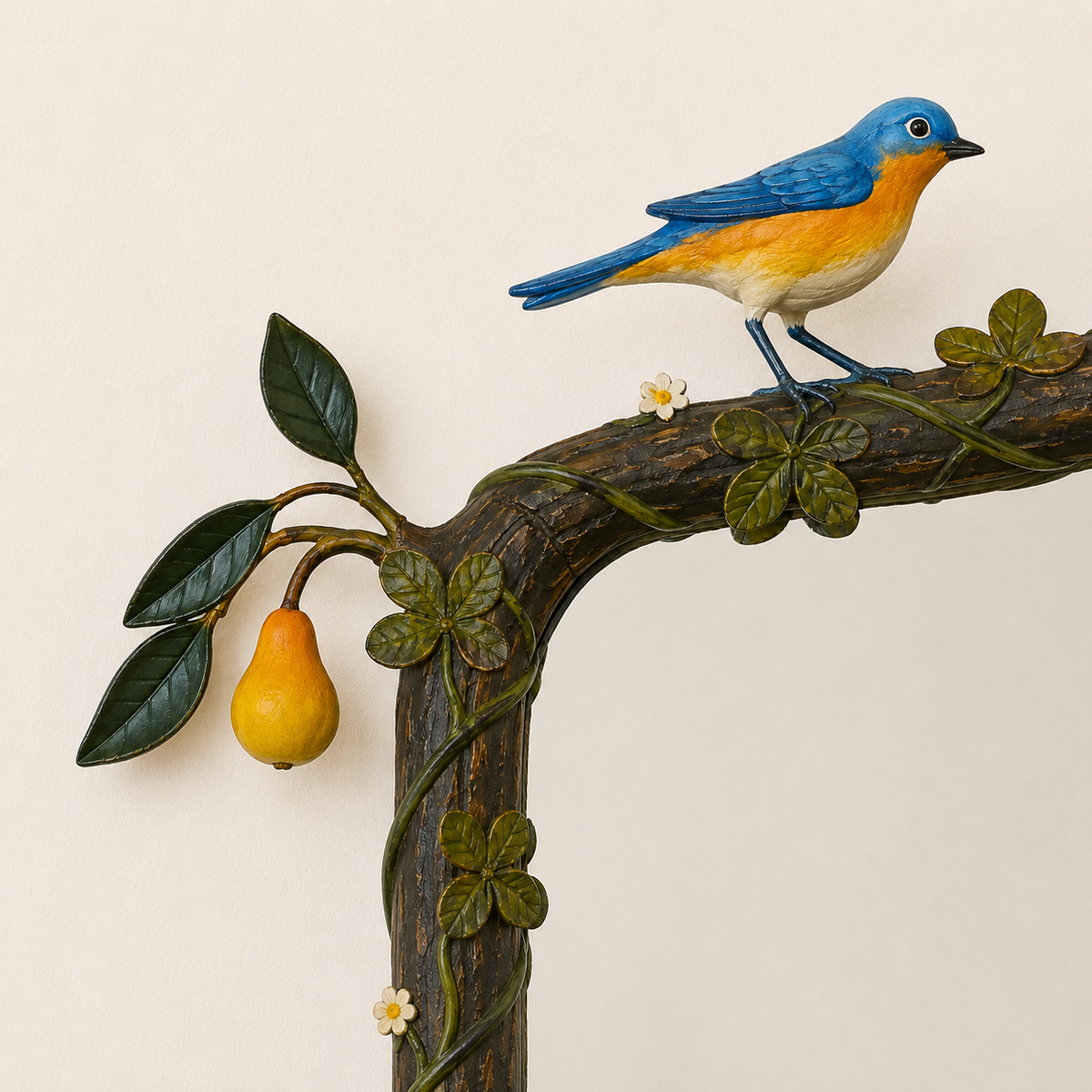 Carvers’ Guild In a Pear Tree Hand-Painted Mirror