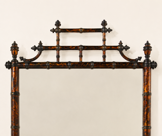 Carvers’ Guild Horner Bamboo Mirror in Tortoise Shell