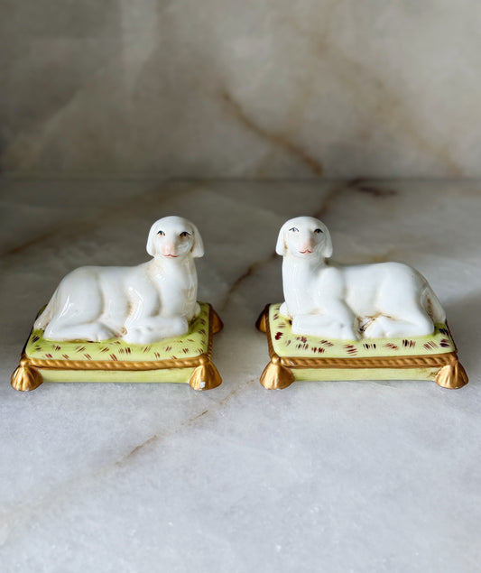 Hand Painted Porcelain Sheep Figurines