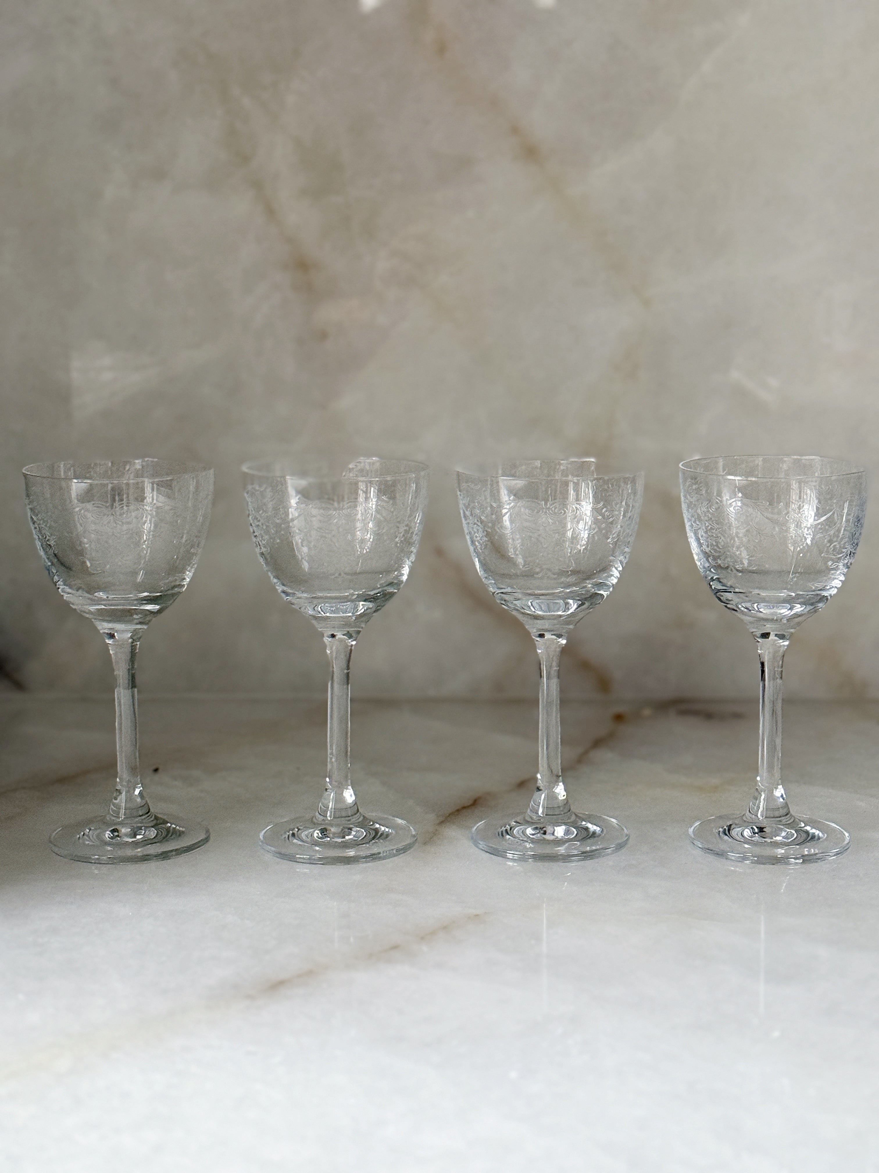 Vintage Lace Nick & Nora Glasses | House of Modern Vintage | NOLA