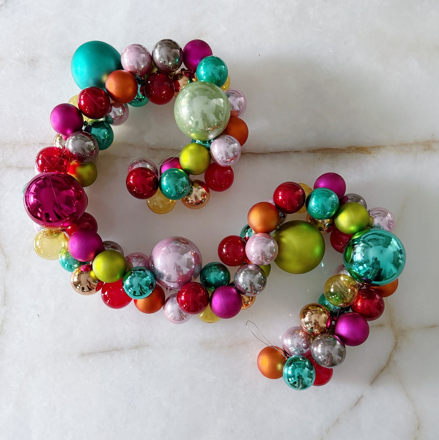 Colorful Christmas Ornament Garland