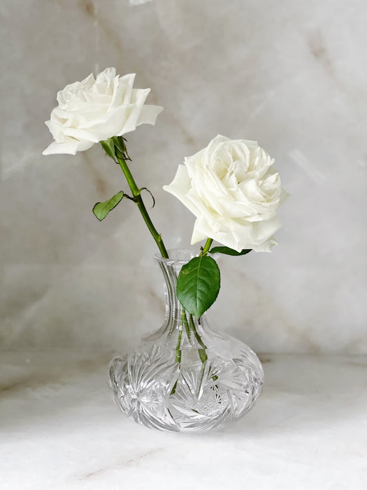 Antique brilliant cut glass vase