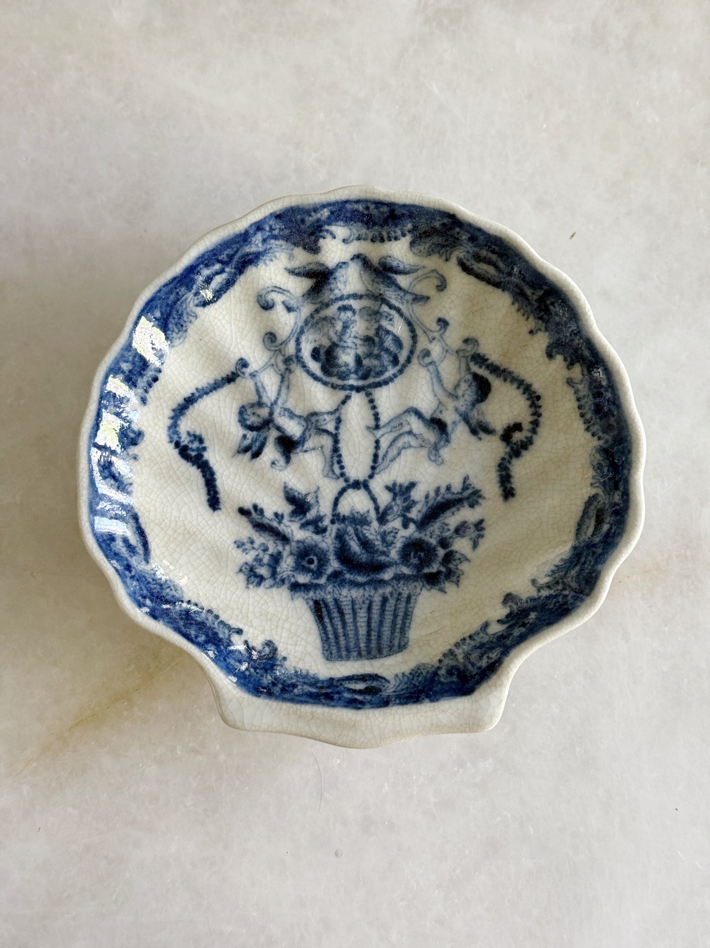 Blue & White Porcelain Shell Tray