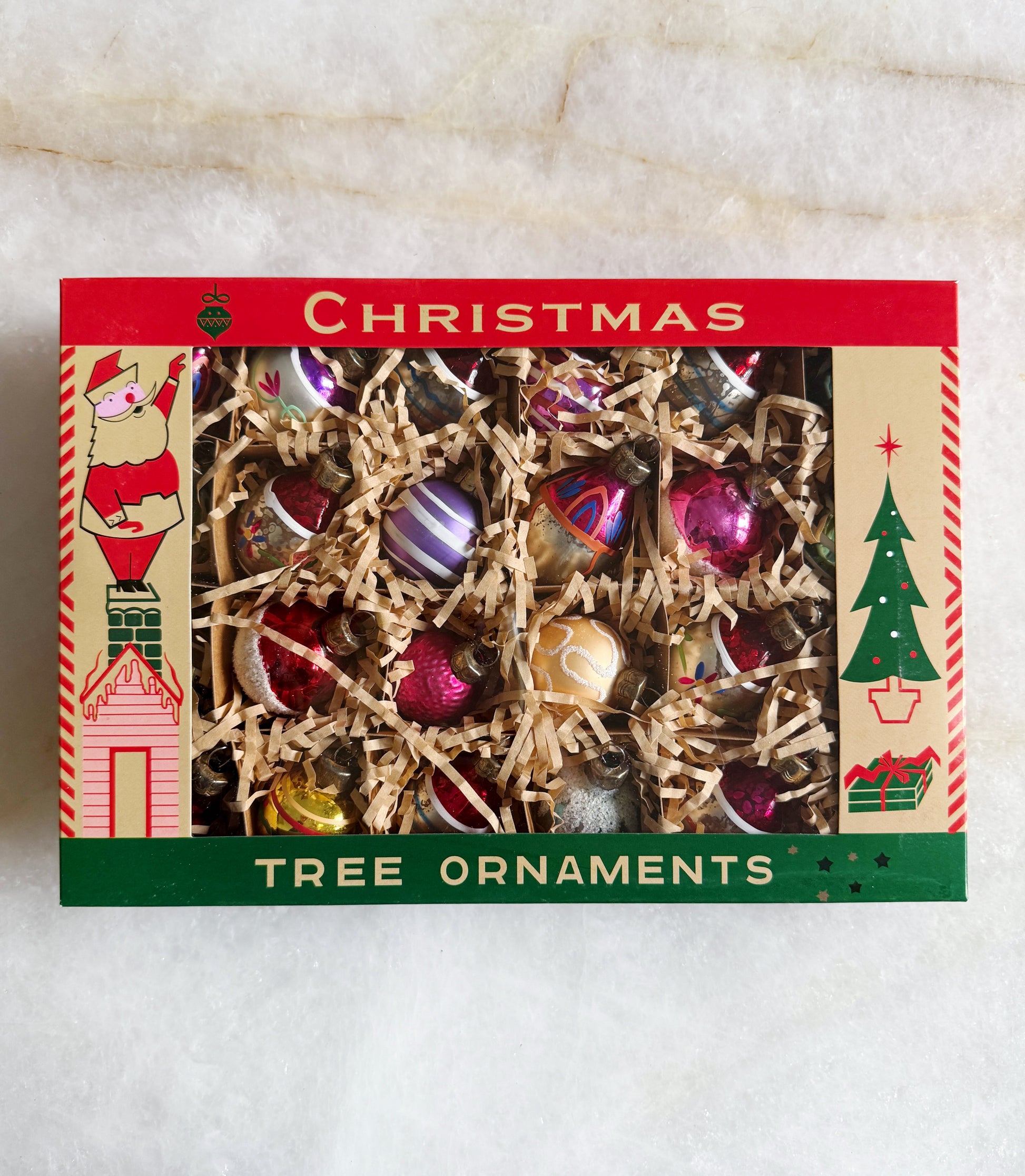 Heirloom Glass Christmas Ornaments - Set of 24