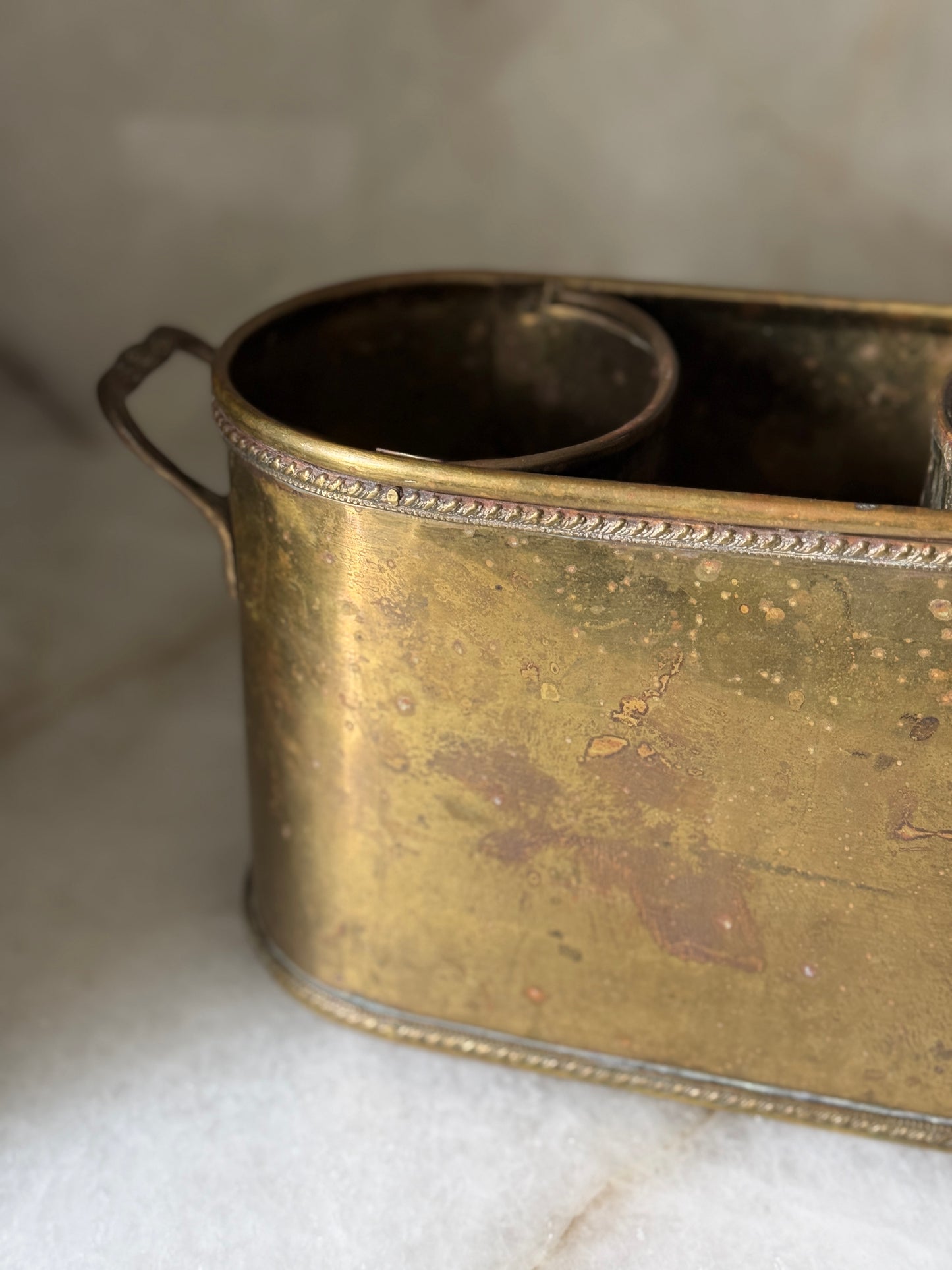 Vintage Brass Double Wine Chiller