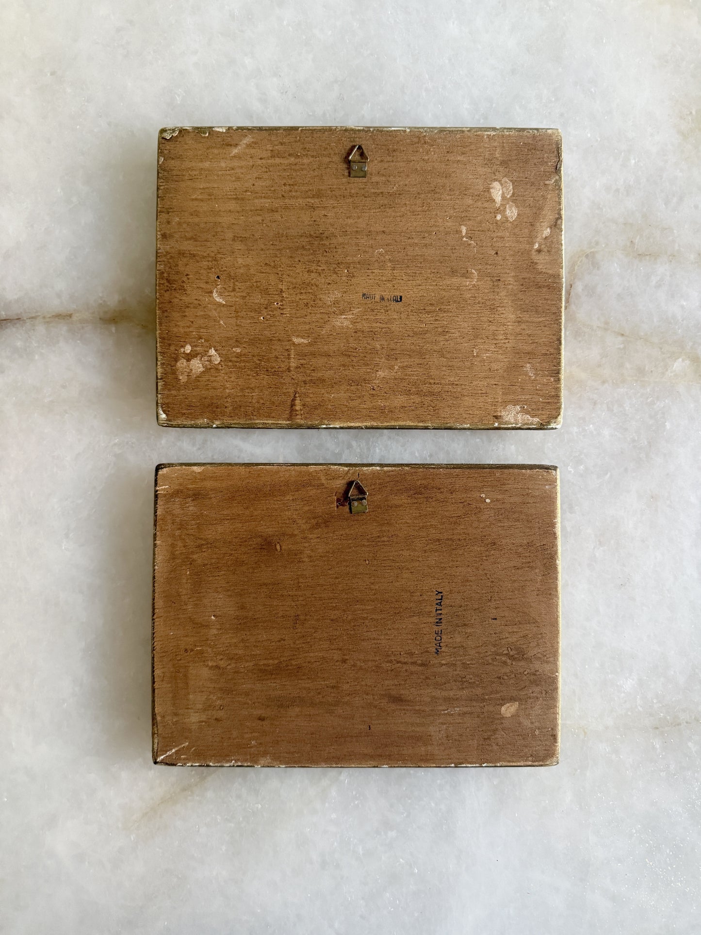 Pair of Vintage Italian Florentine Wall Plaques