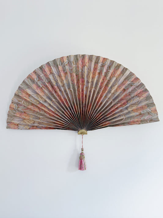 vintage accordion fan with handmade tassel