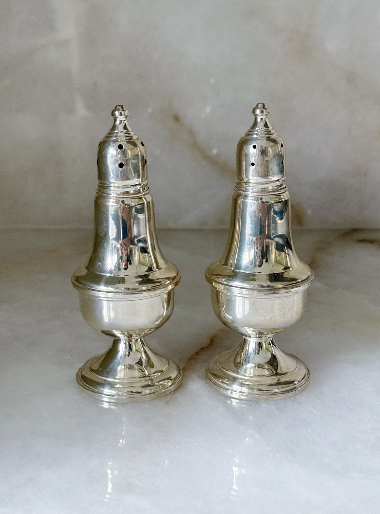 Vintage Sterling Silver Salt & Pepper Shakers