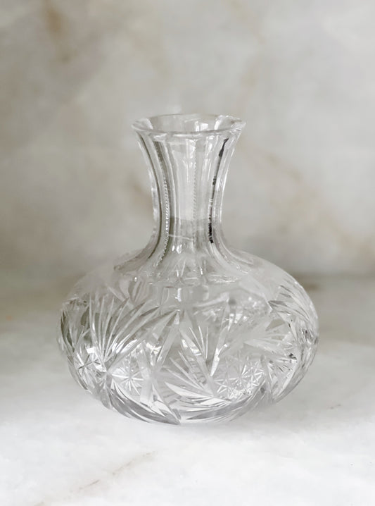 Antique brilliant cut glass vase