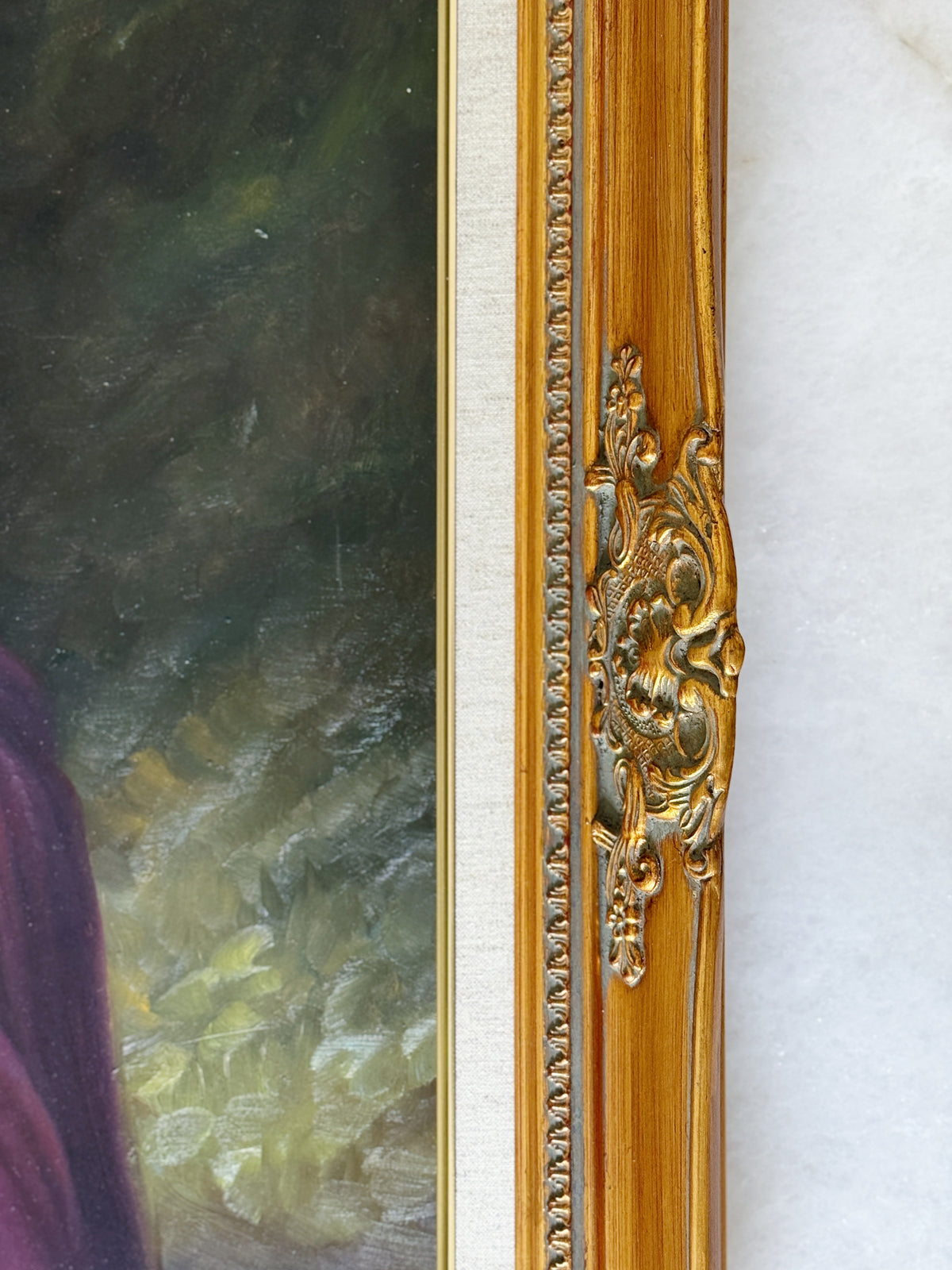 Large Framed Oil Portrait After William-Adolphe Bouguereau’s Psyché