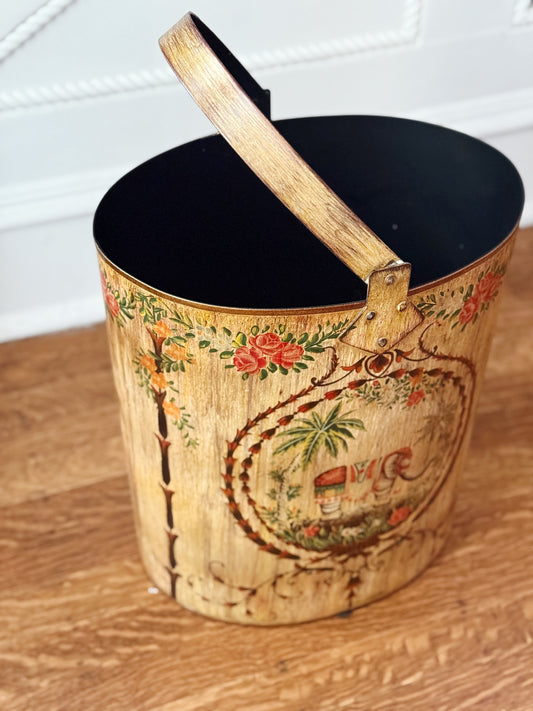 Elephant Tole Umbrella Stand with Handle