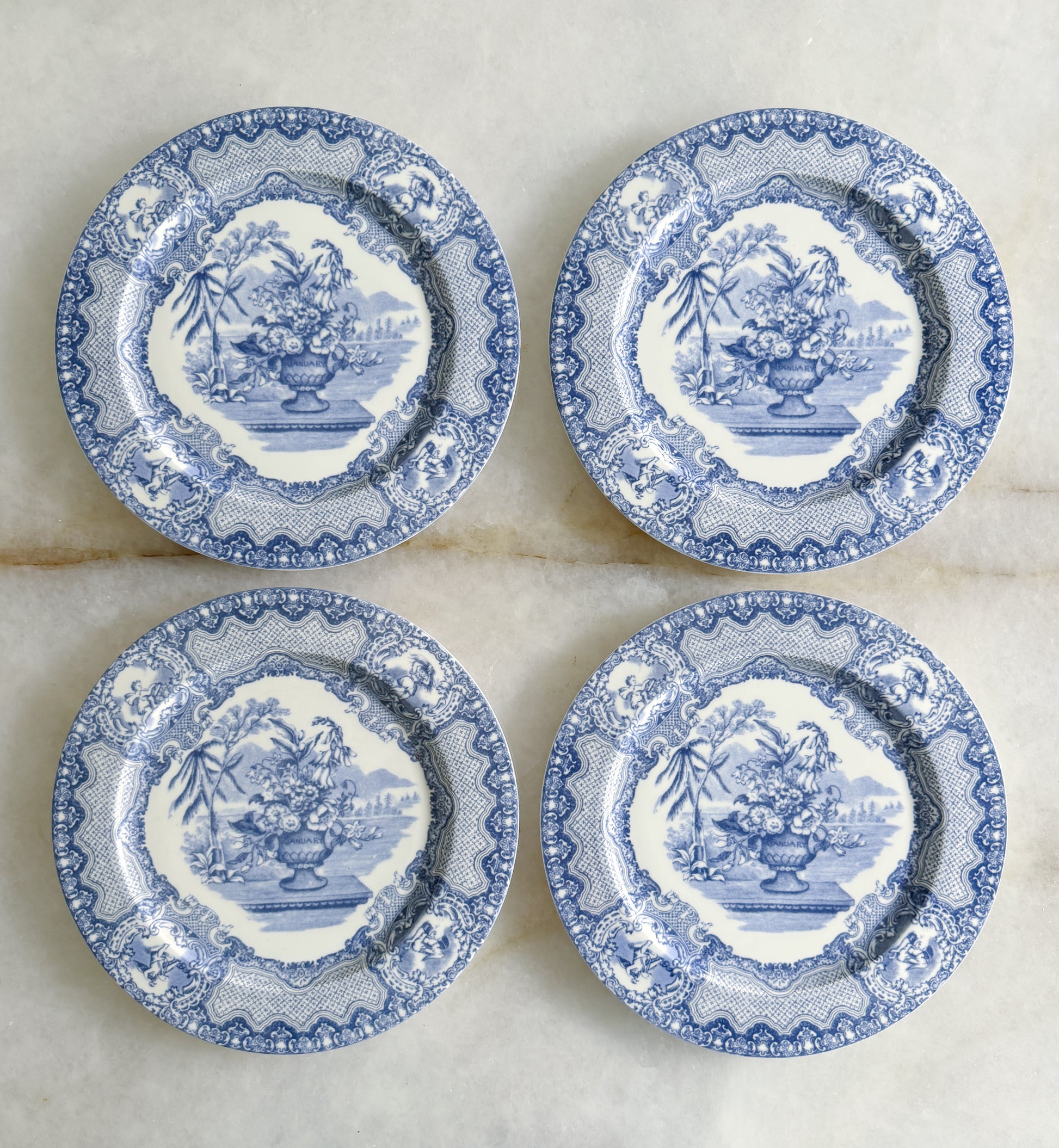 Classic Blue & White Dinnerware - Dessert Plates