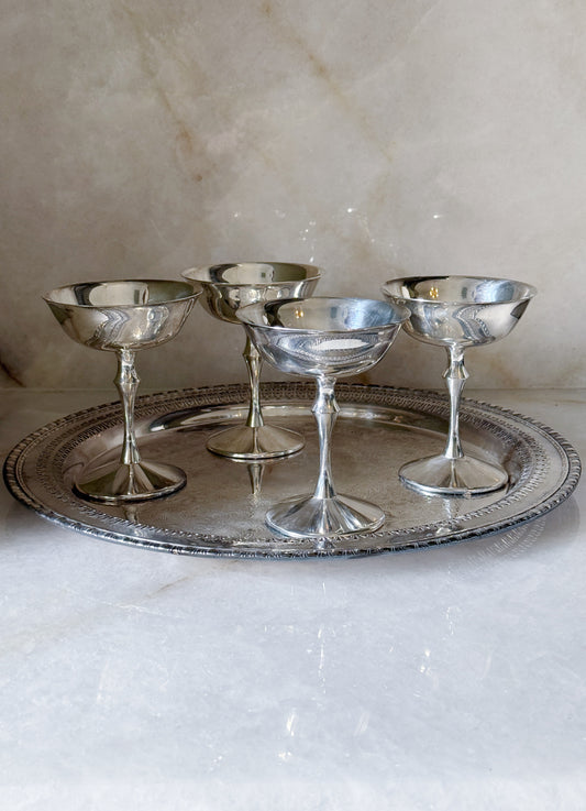 Vintage Silver Coupes - Set of Four