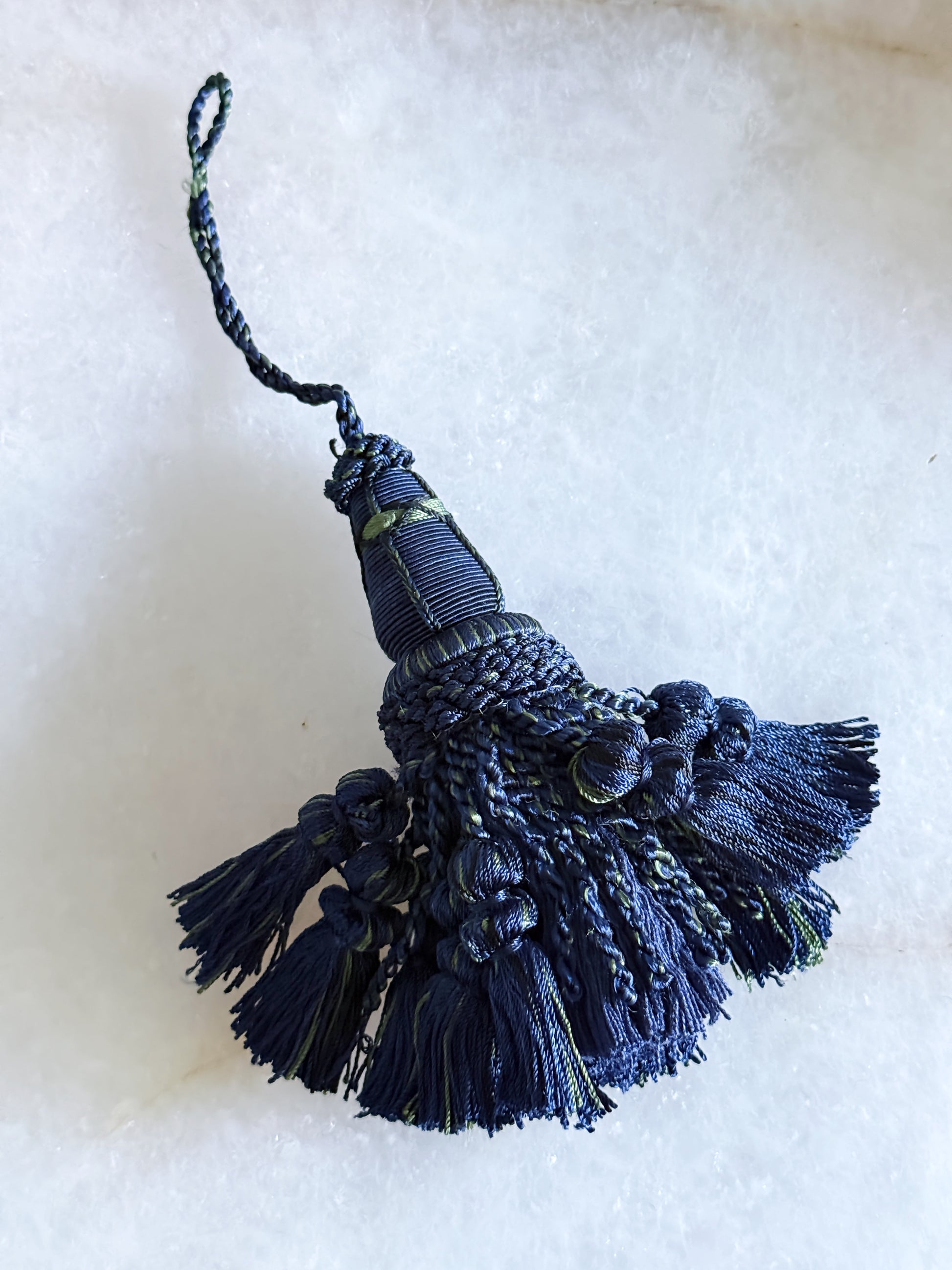 Navy & Sage Decorative Tassel