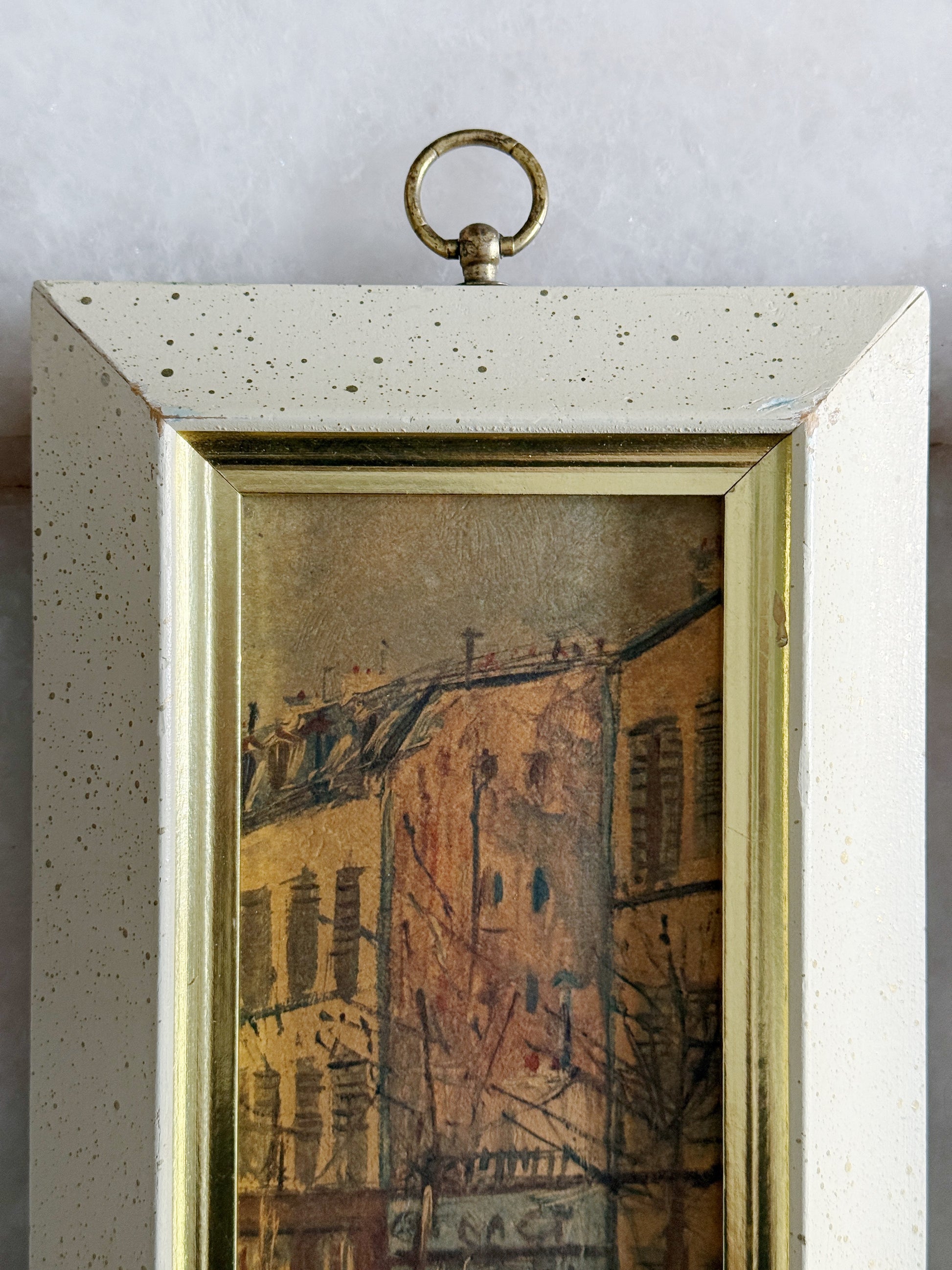 Vintage Mid-Century Framed Architectural Wall Art | Set of Two