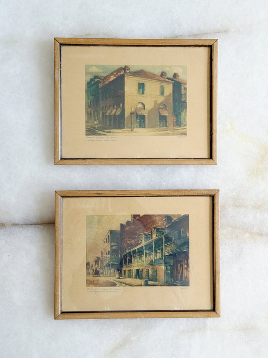 New orleans vintage framed art 