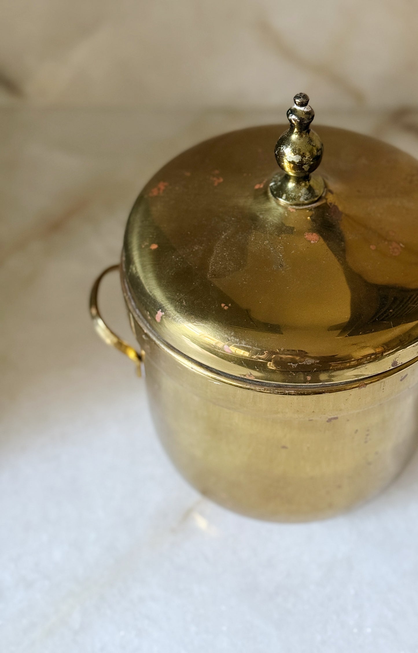 Vintage Brass Insulated Ice Bucket
