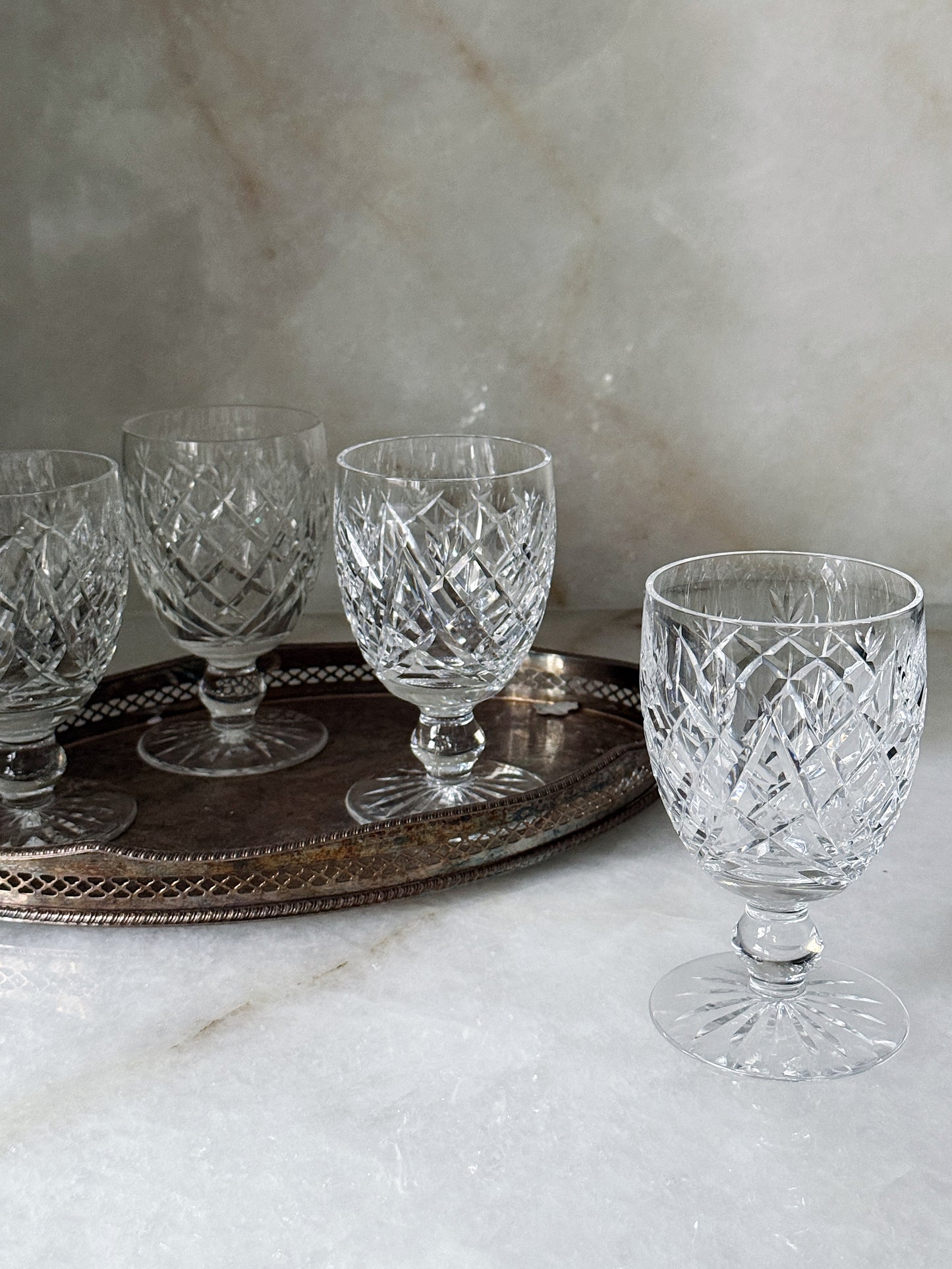 Vintage Waterford Donegal Crystal Water Goblets | Set of Four