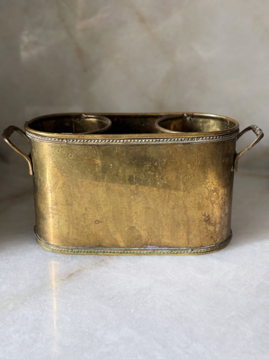 Vintage Brass Double Wine Chiller