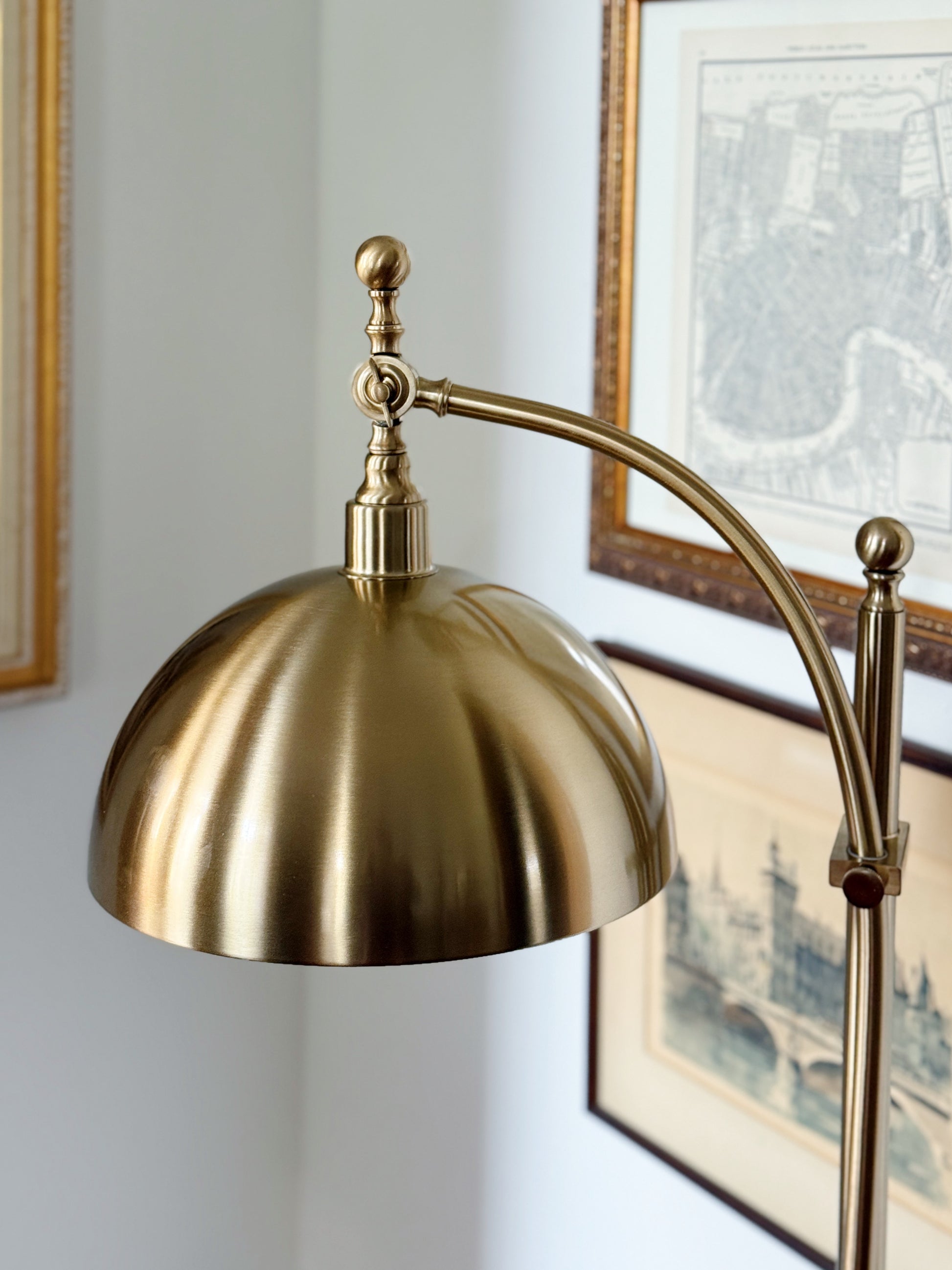 Brass Library Floor Lamp