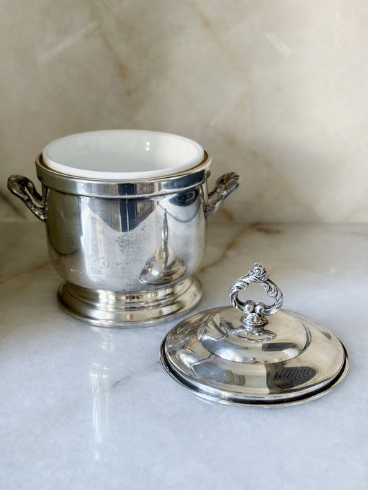 vintage silver insulated ice bucket