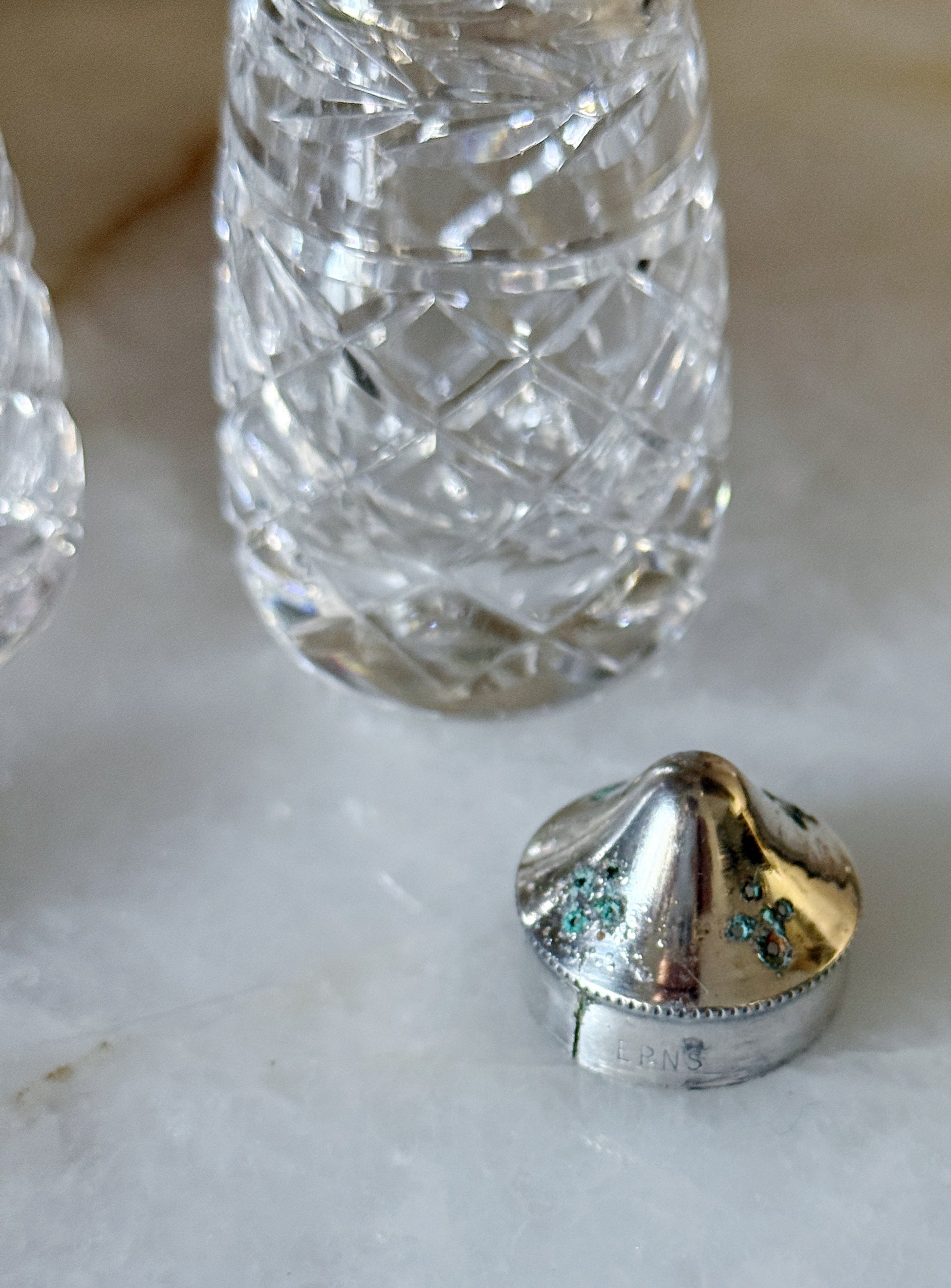 Vintage Waterford Crystal Salt & Pepper Shakers | Lismore Pattern | Set of 2