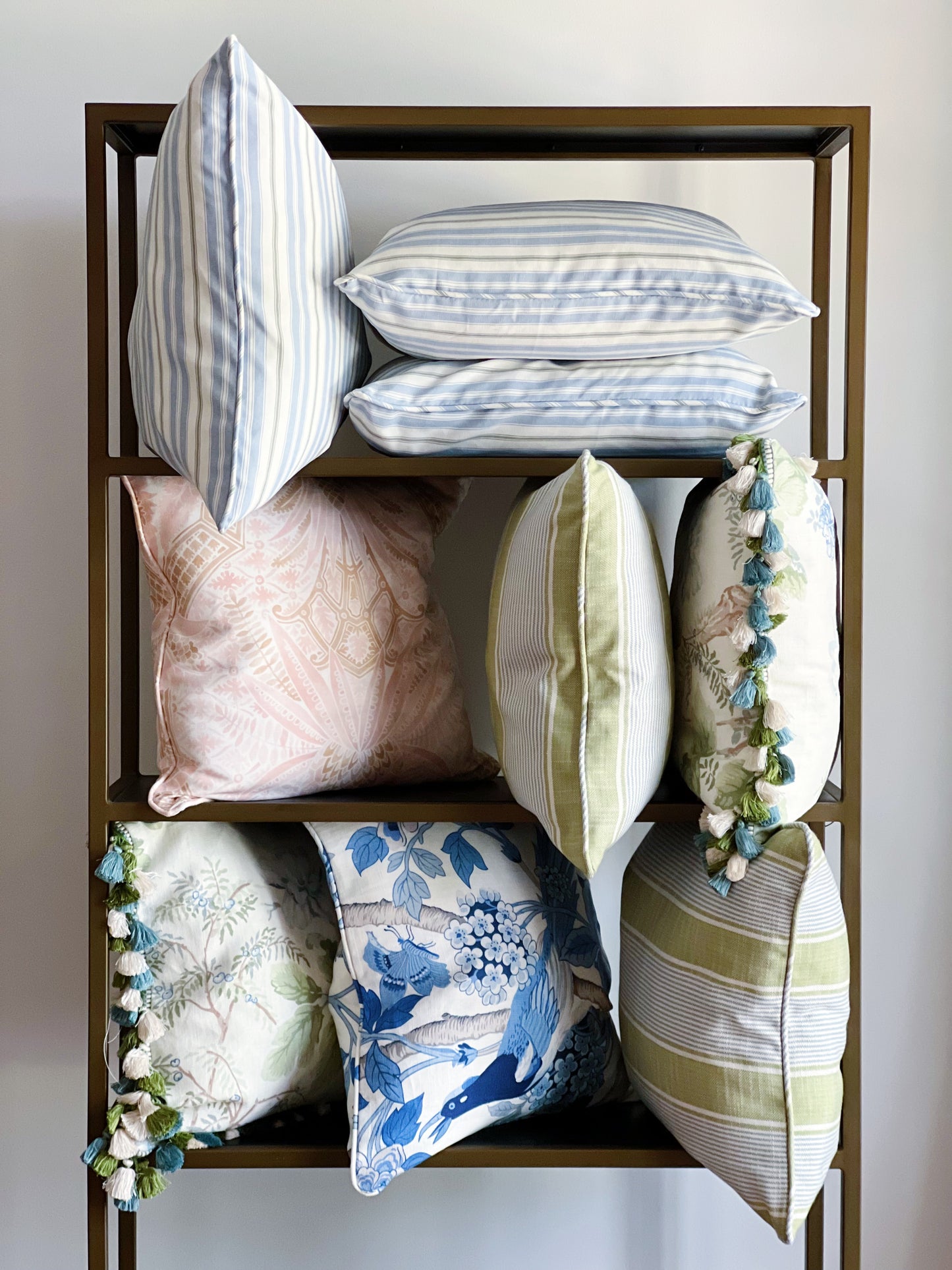 custom pillows in designer fabric