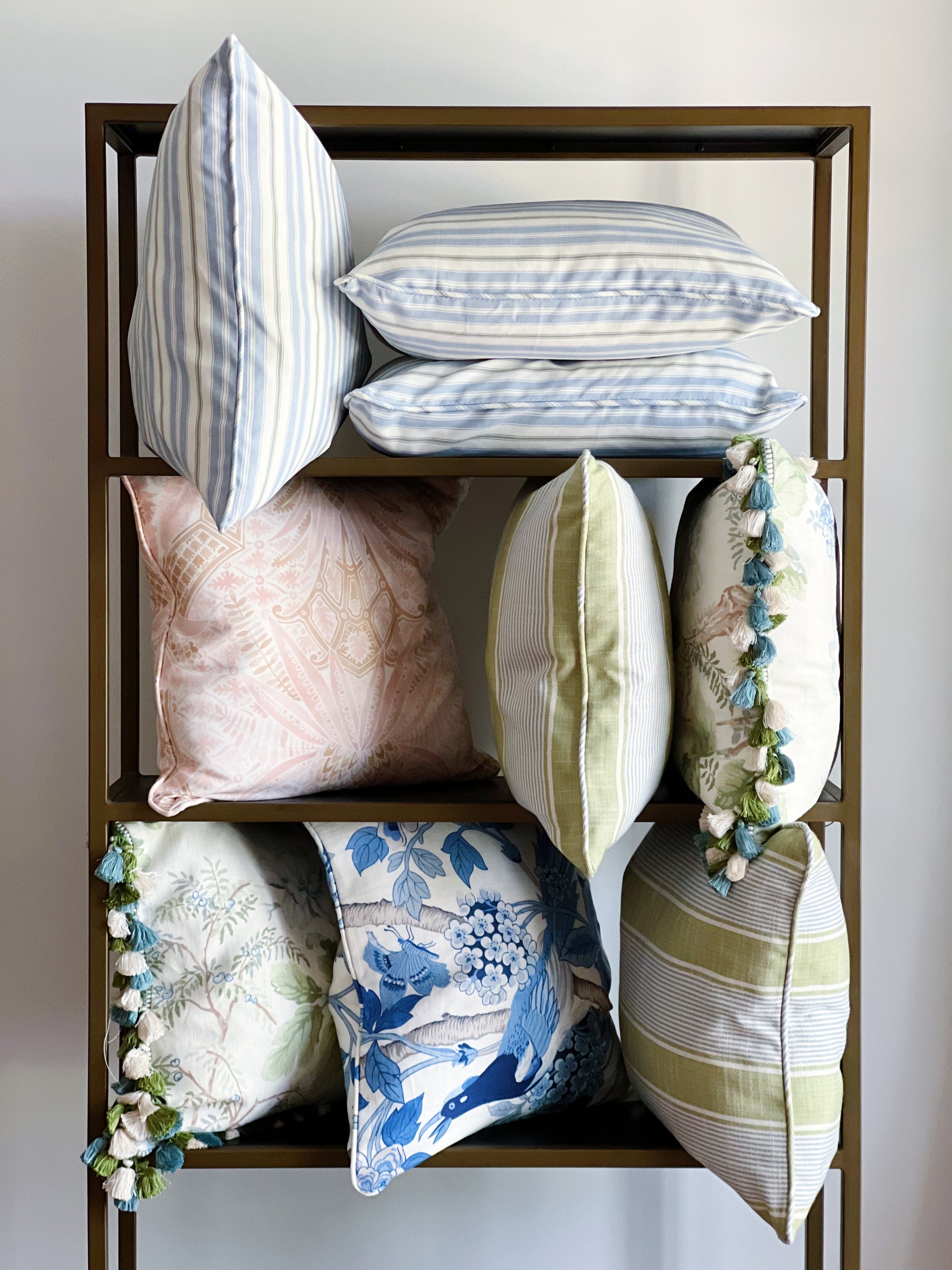 custom pillows in designer fabric