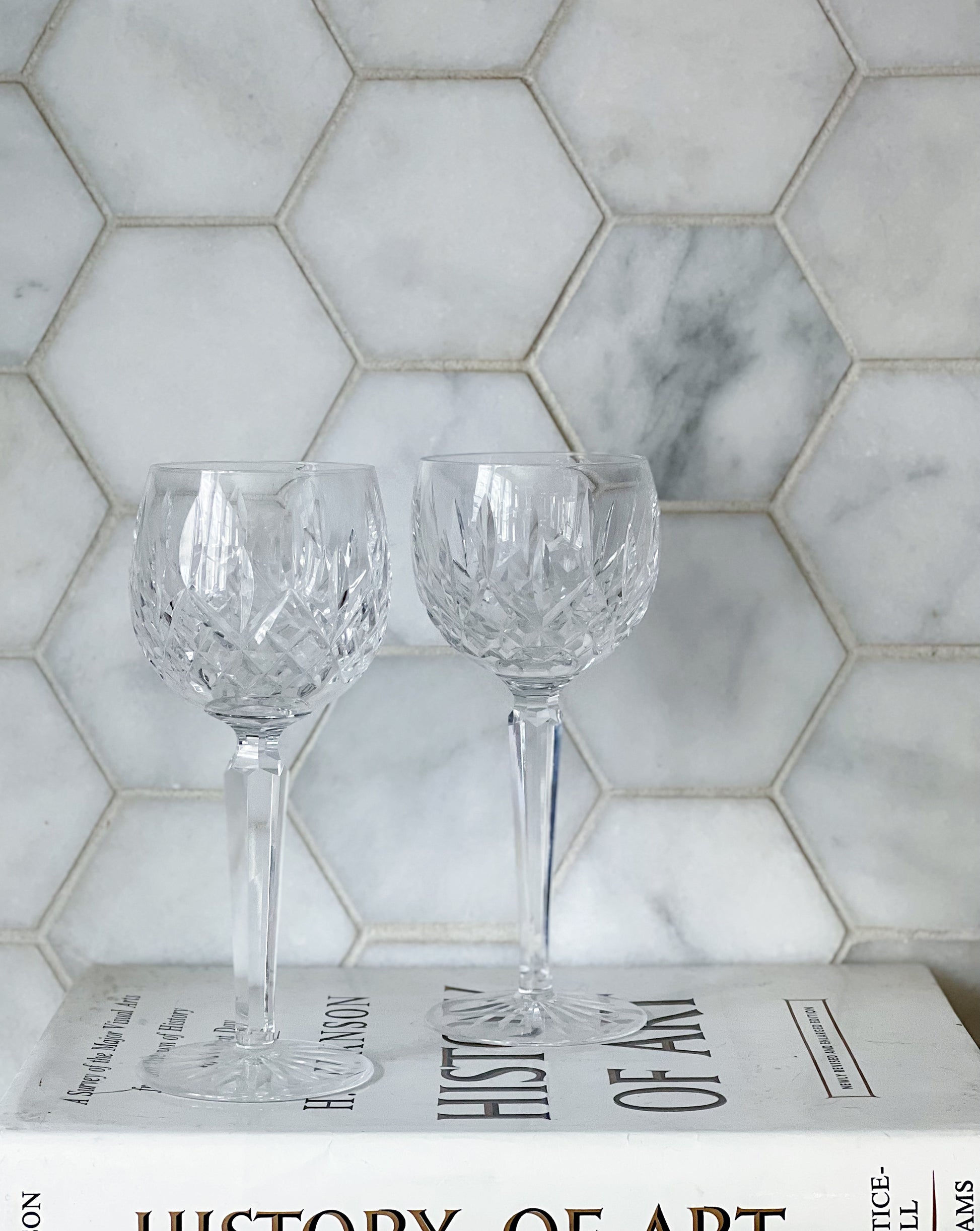 Vintage Waterford Lismore Wine Hock Glasses